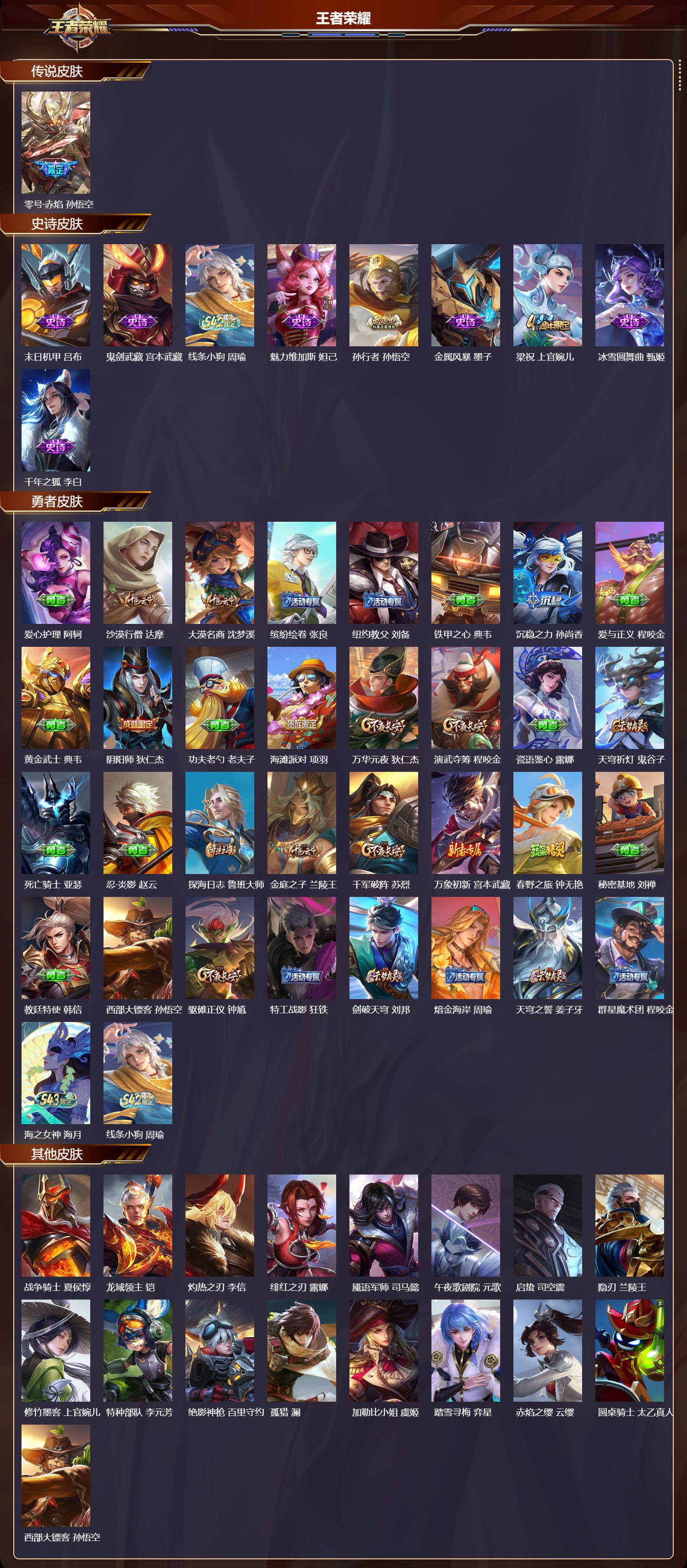 WZMK4317813王者荣耀账号详情图1