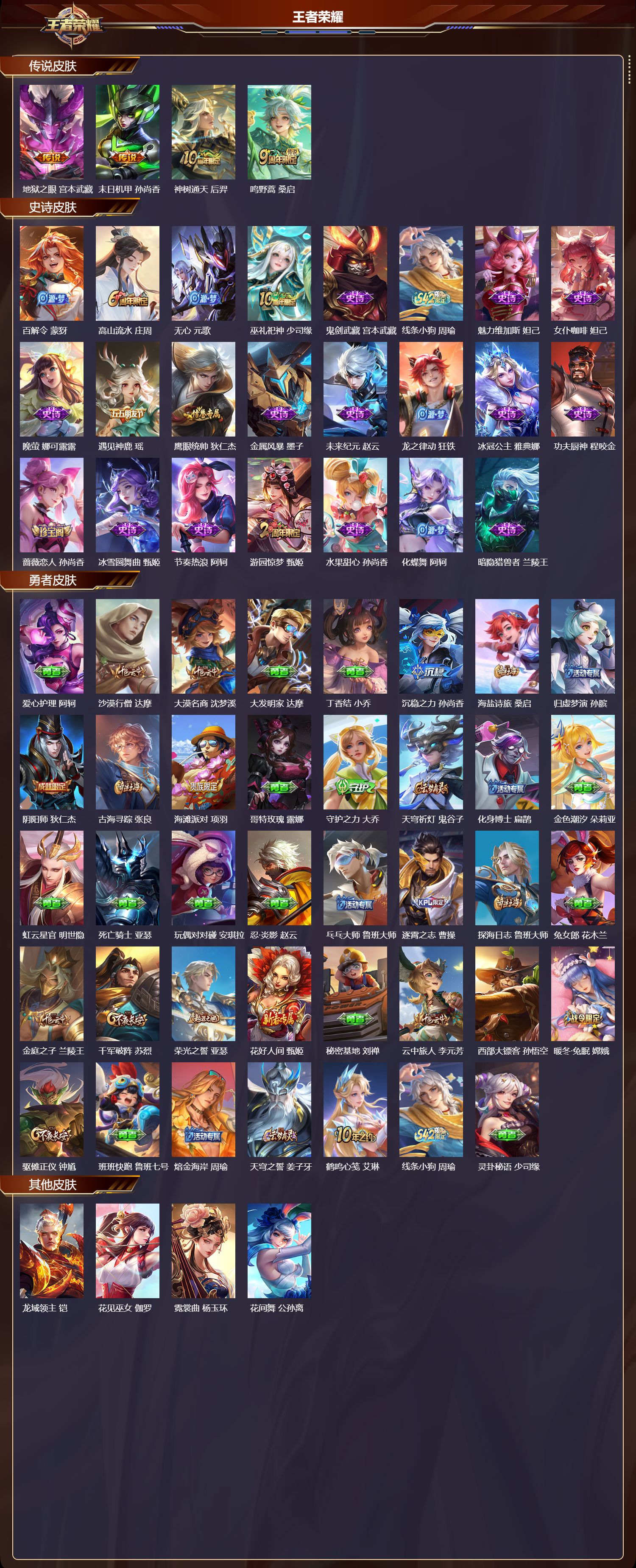 WZMK4319680王者荣耀账号详情图1