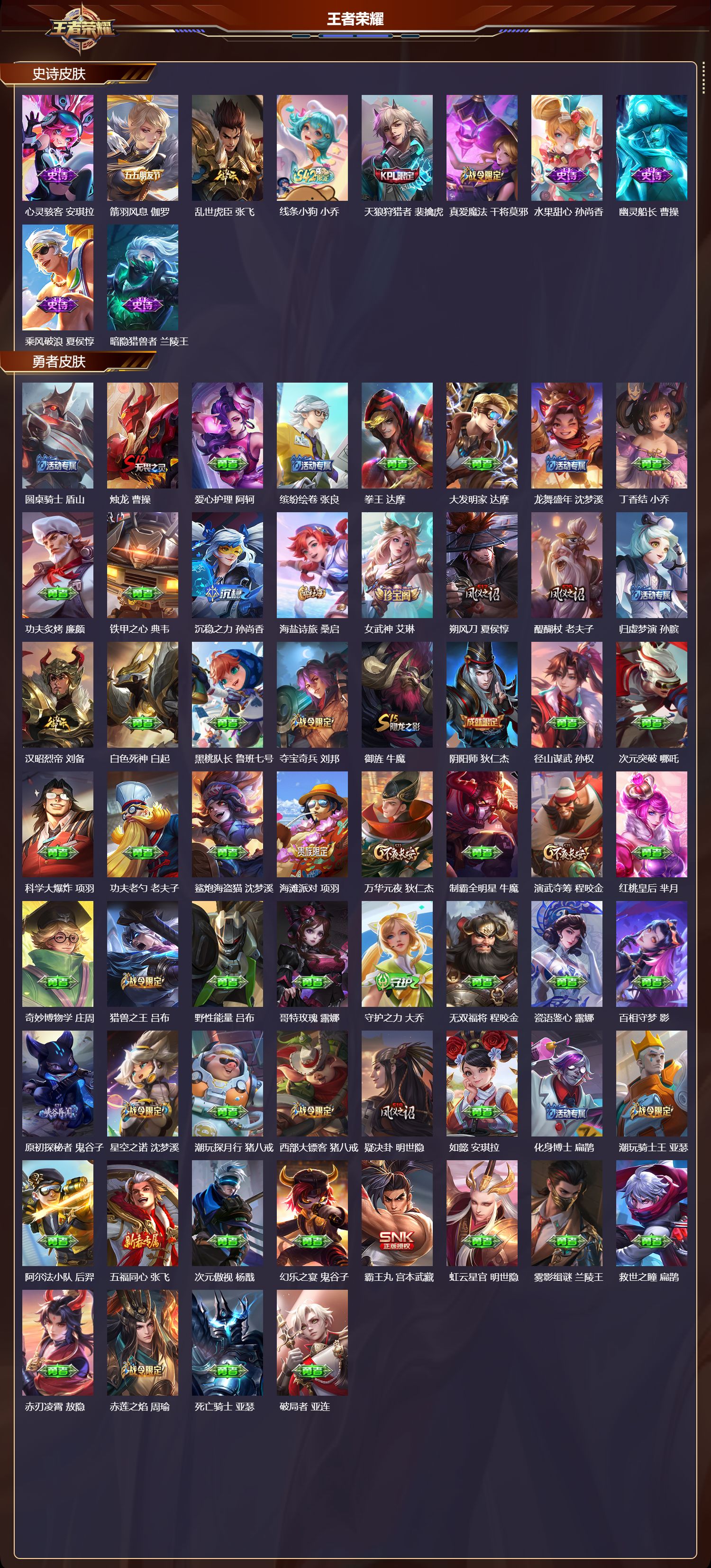 WZMK4319686王者荣耀账号详情图2