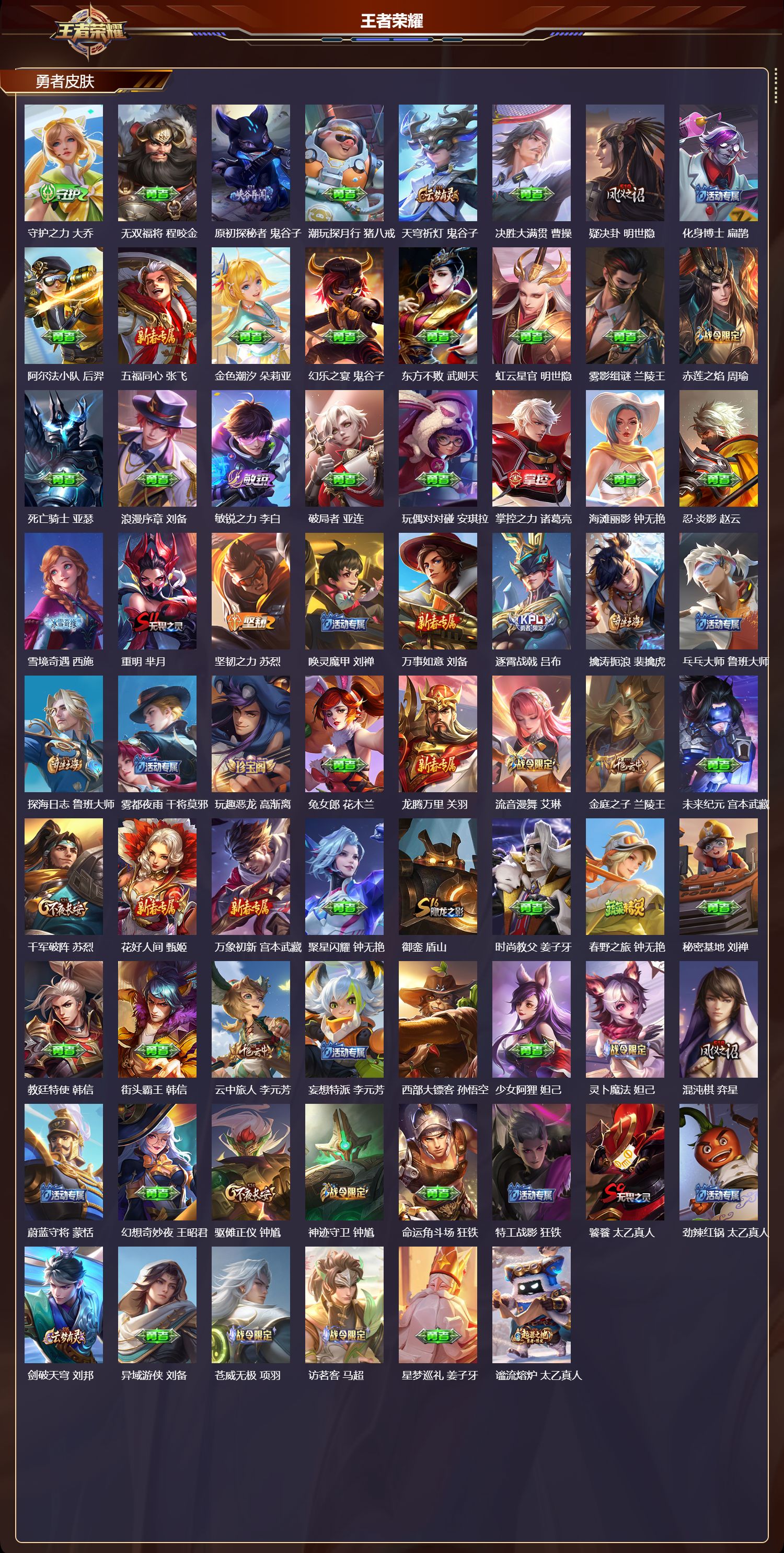 WZMK4319441王者荣耀账号详情图3