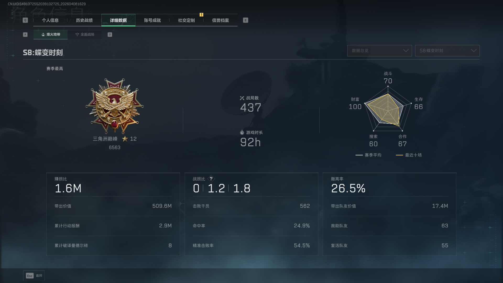 SJZCMW4108707三角洲行动账号详情图3