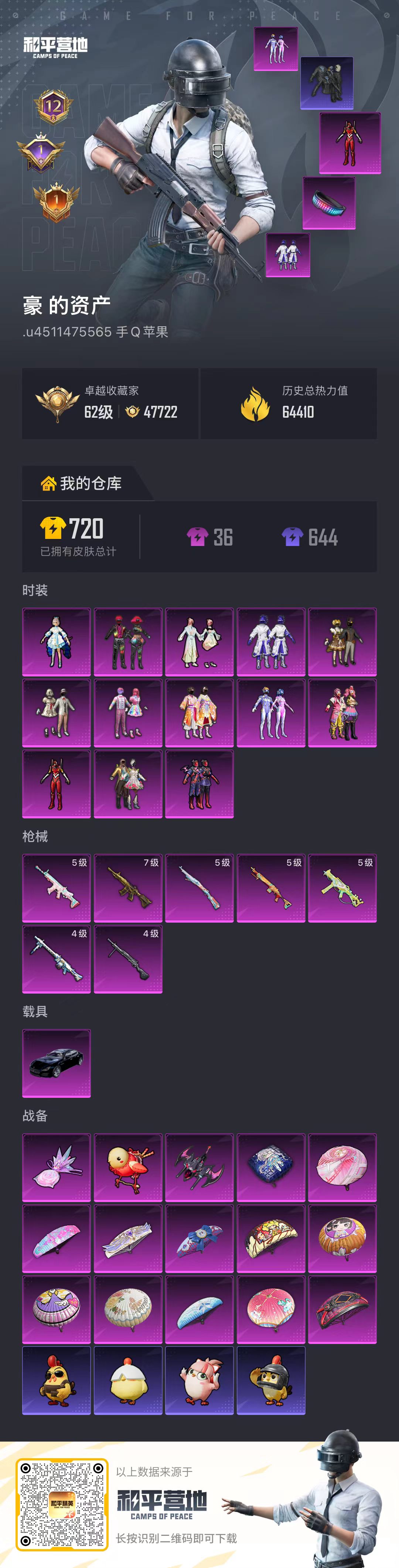 HPCMW4191985和平精英账号详情图1