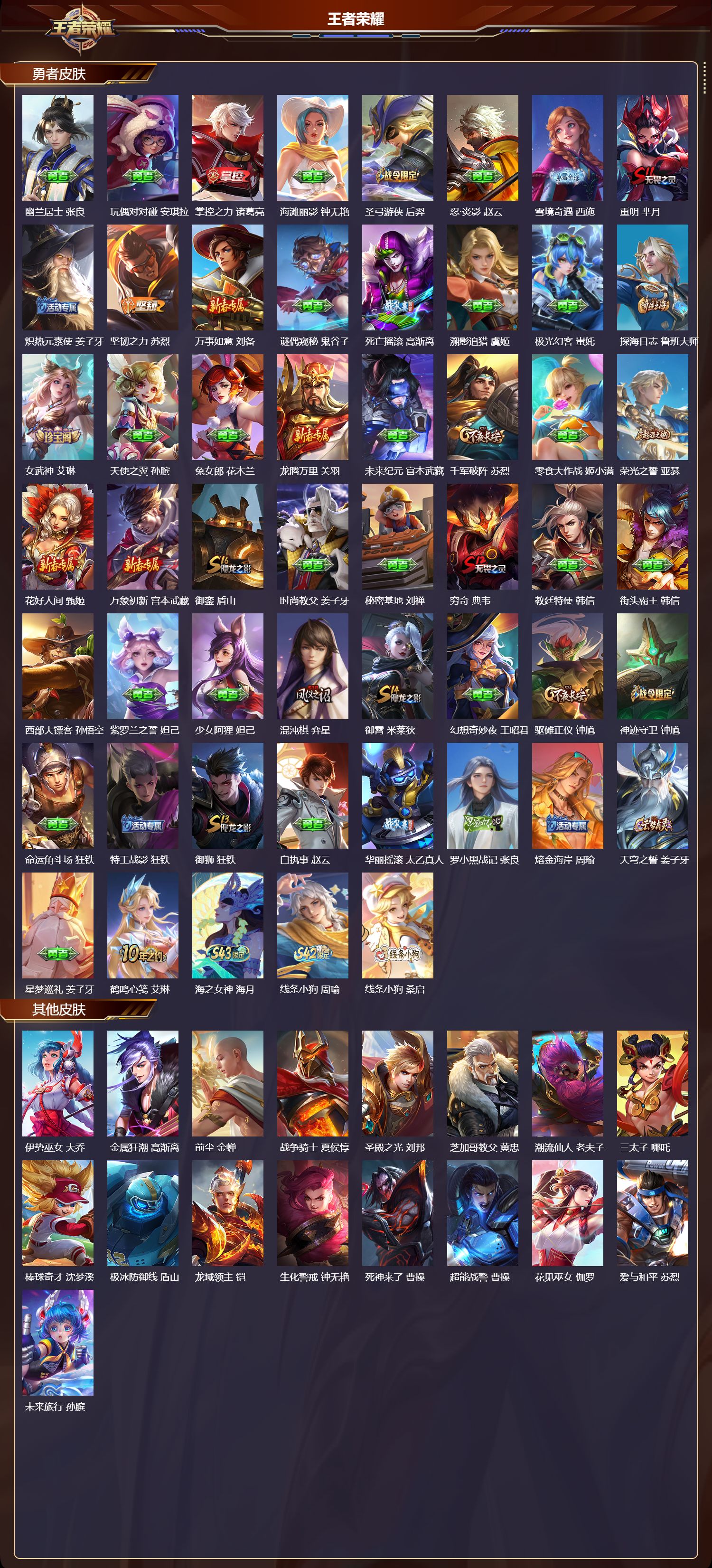 WZMK4319686王者荣耀账号详情图3