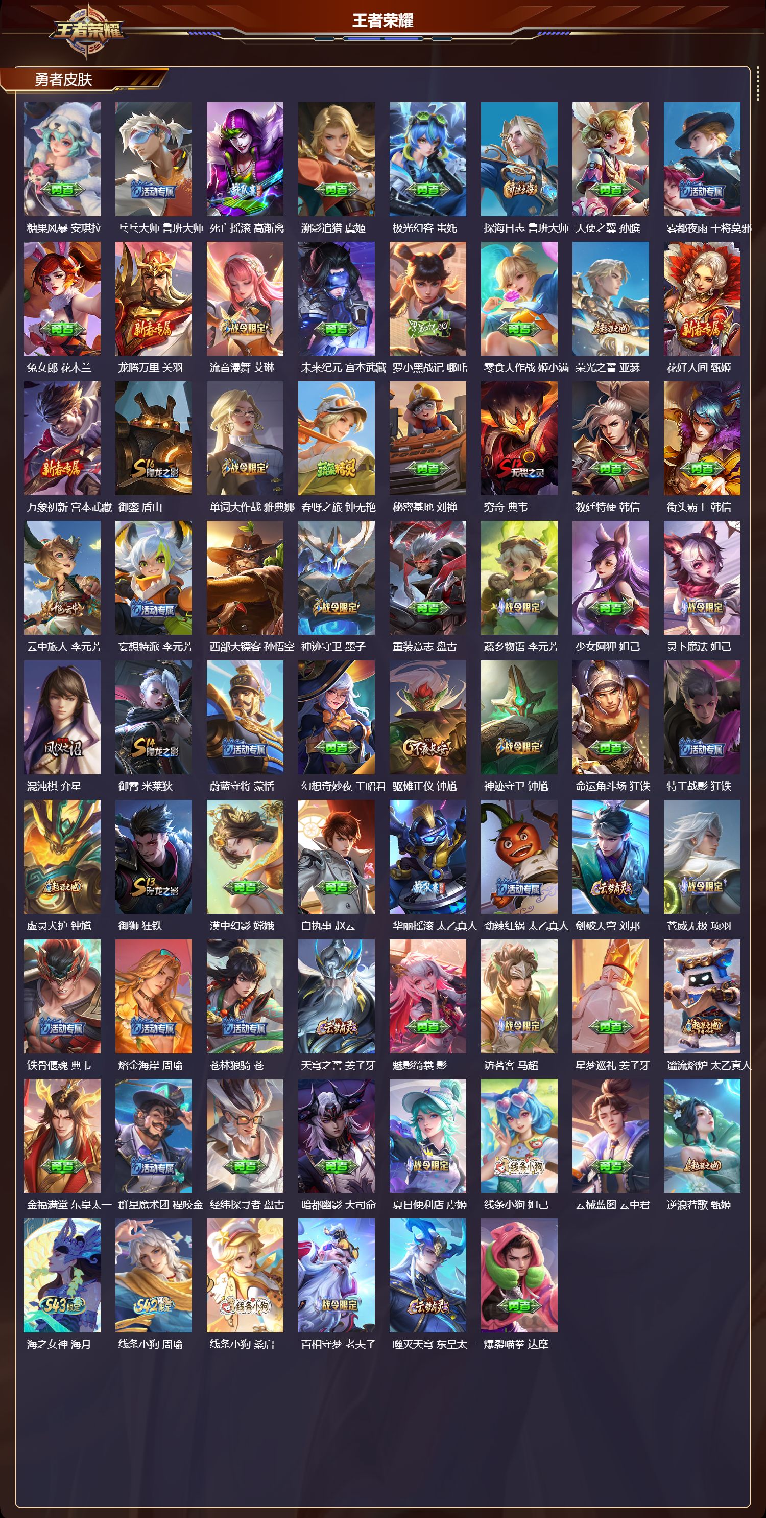 WZMK4319607王者荣耀账号详情图4