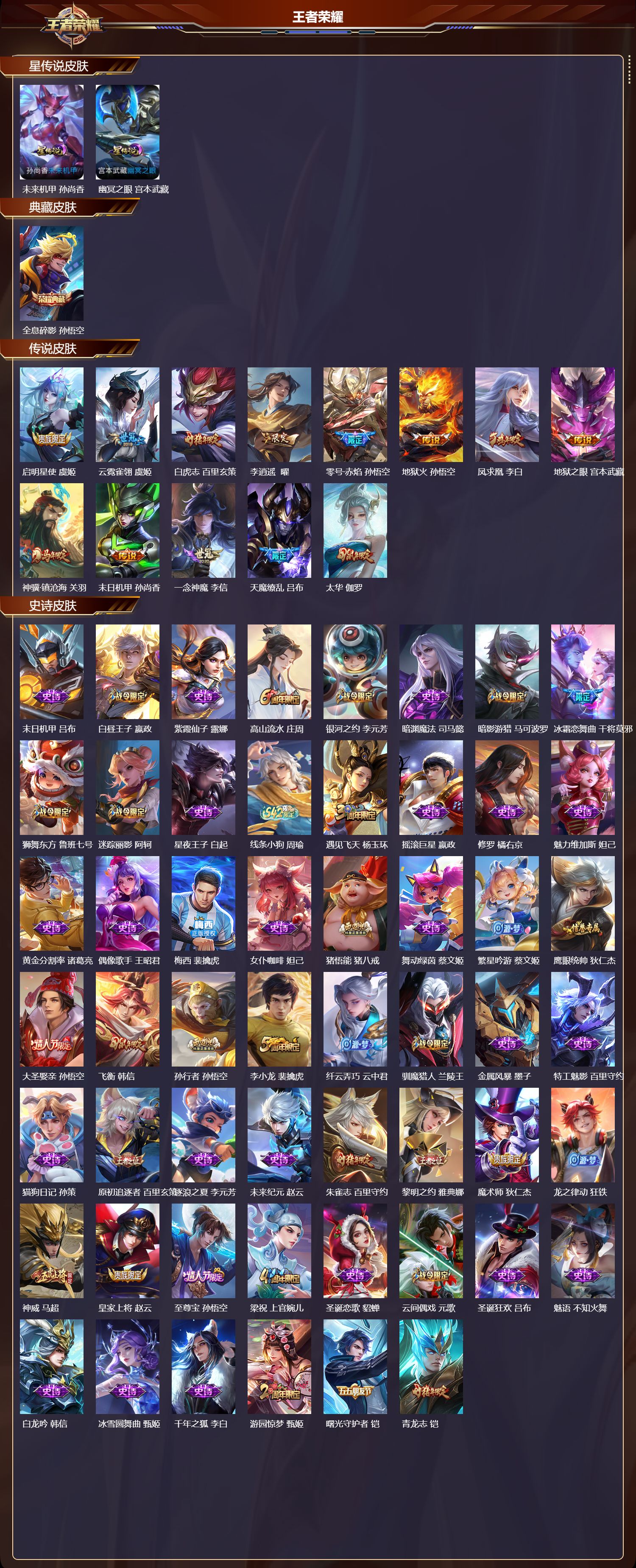 WZMK4319686王者荣耀账号详情图1