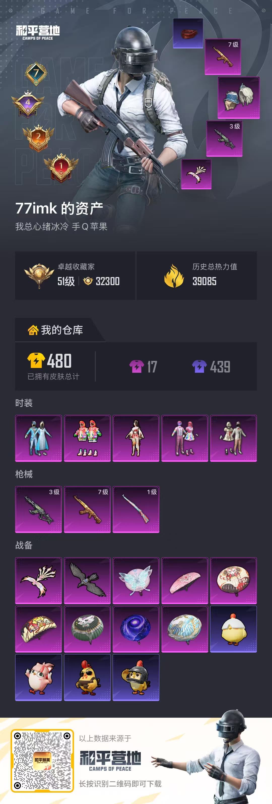 HPLX4182019和平精英账号详情图1