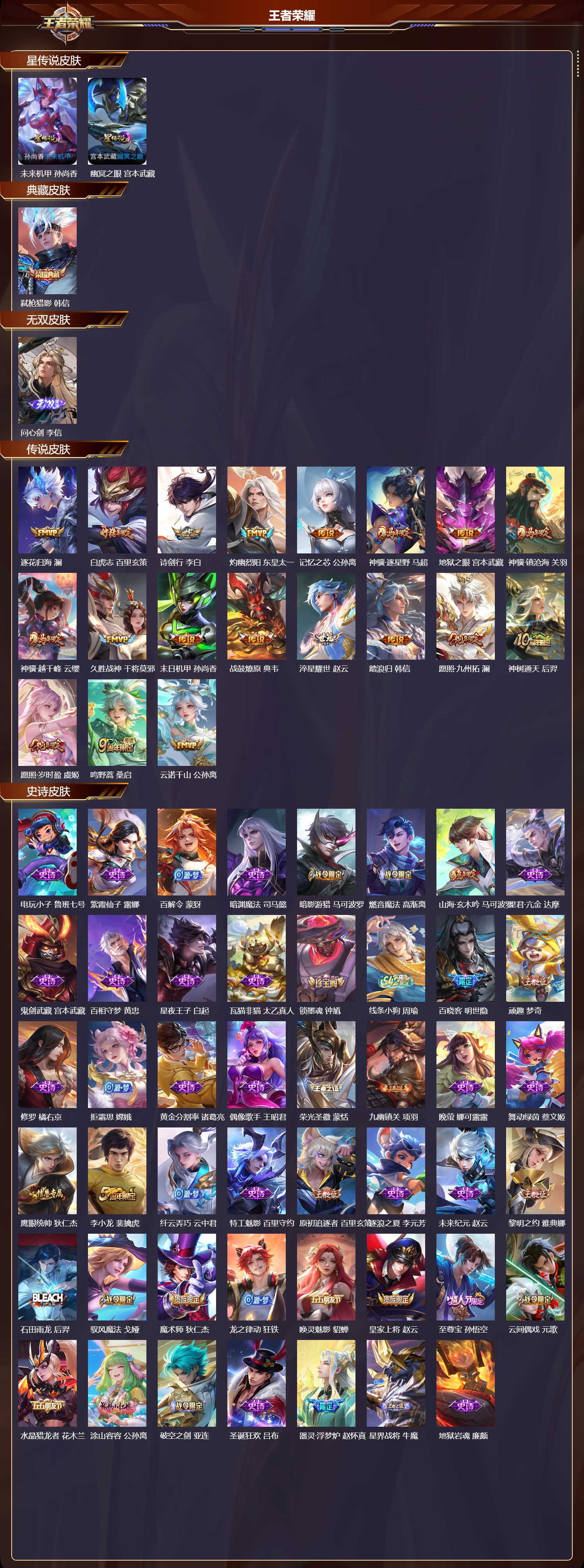 WZMK4319411王者荣耀账号详情图1