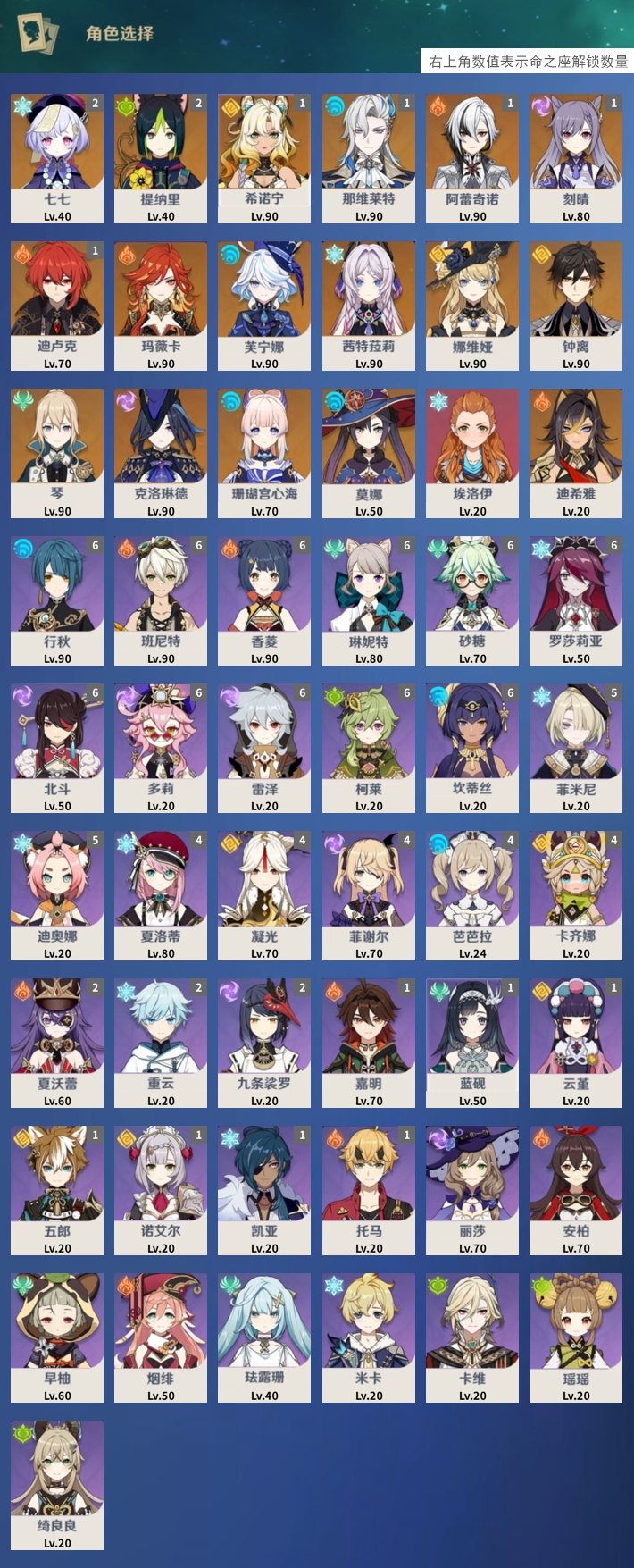 YSMK44028原神账号详情图3 YSMK44028原神账号详情图3