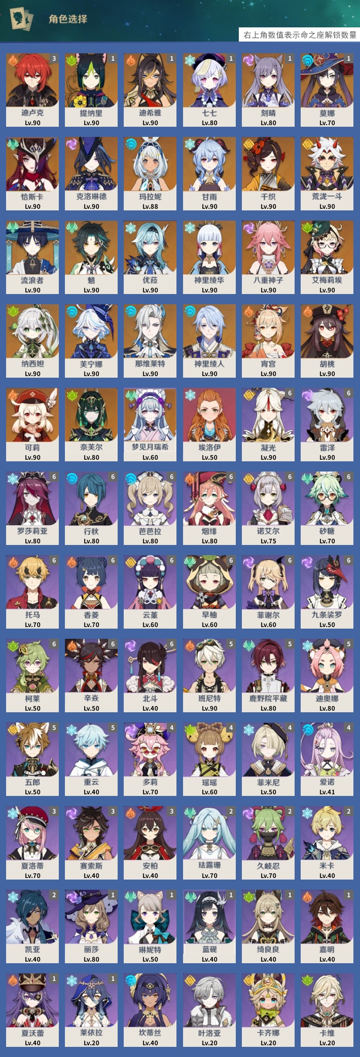 YSMK44064原神账号详情图3 YSMK44064原神账号详情图3