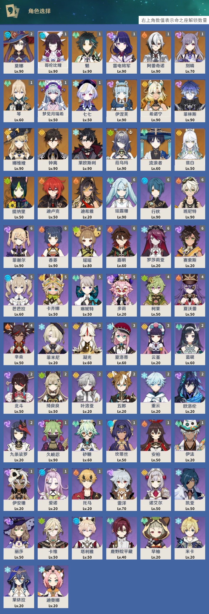 YSMK44042原神账号详情图3