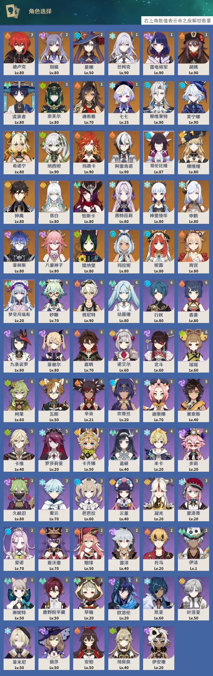 YSMK44045原神账号详情图3