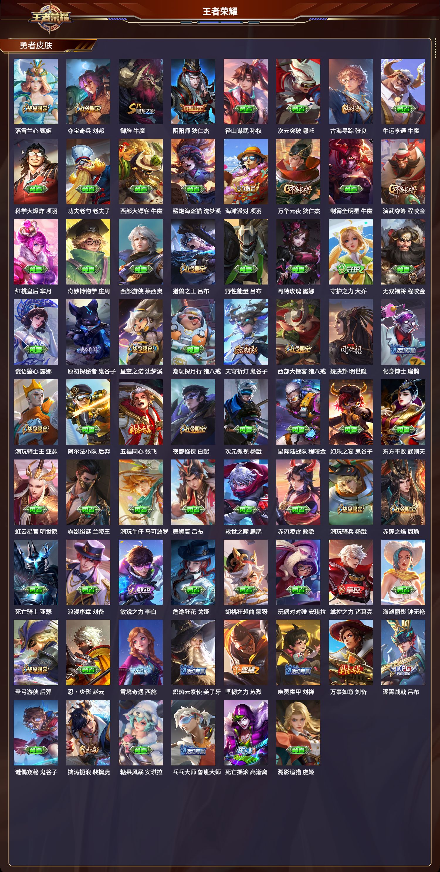 WZLX4277308王者荣耀账号详情图5