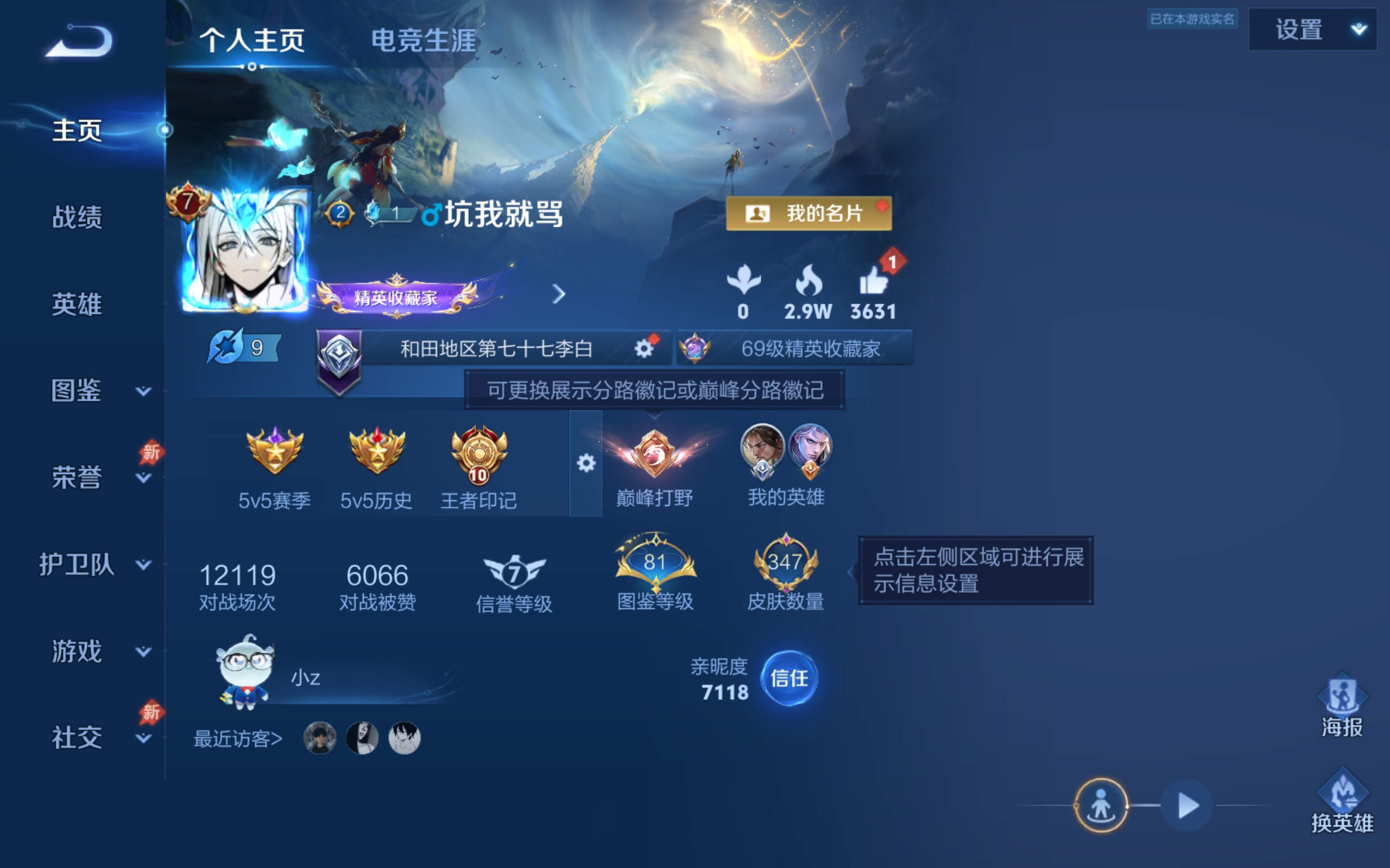 WZCMW4300583王者荣耀账号详情图1