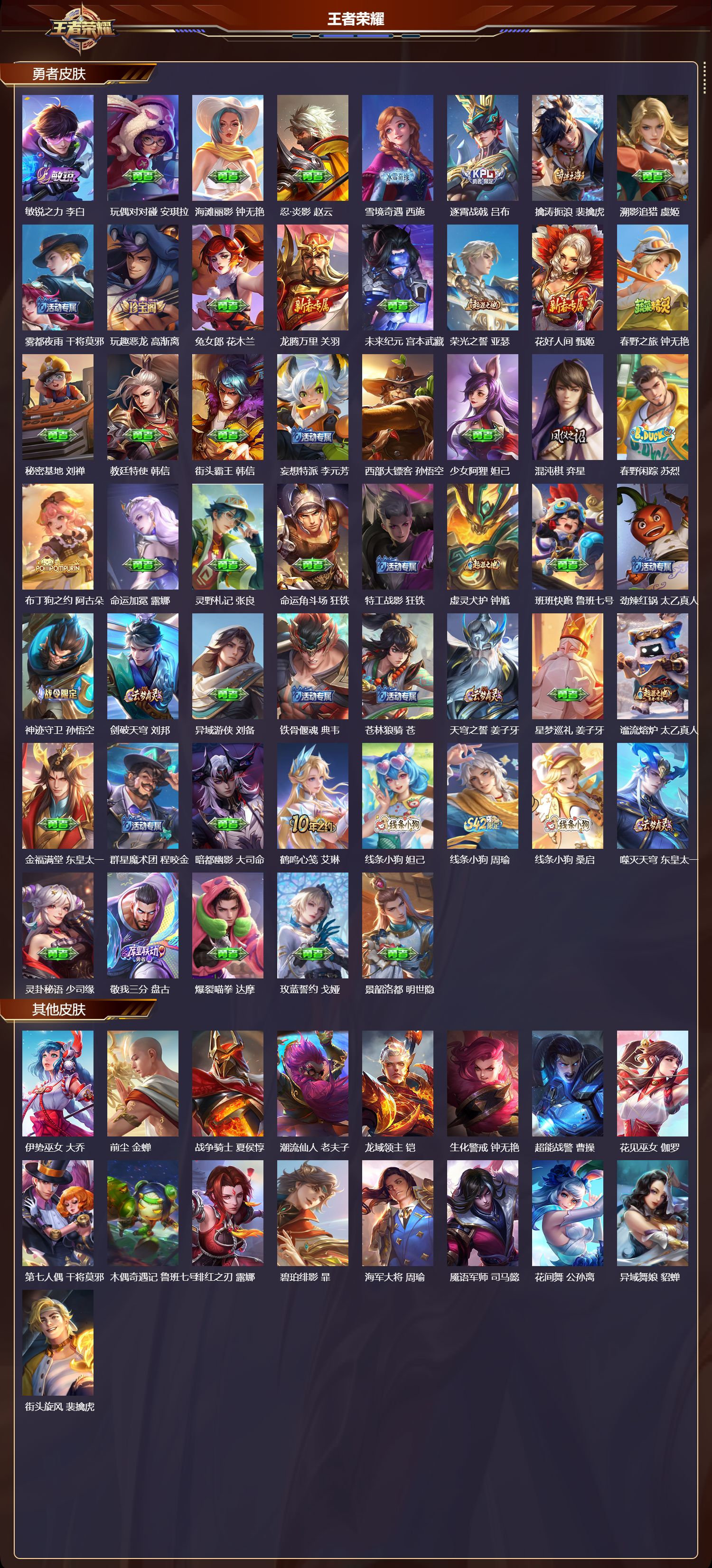 WZMK4321183王者荣耀账号详情图2