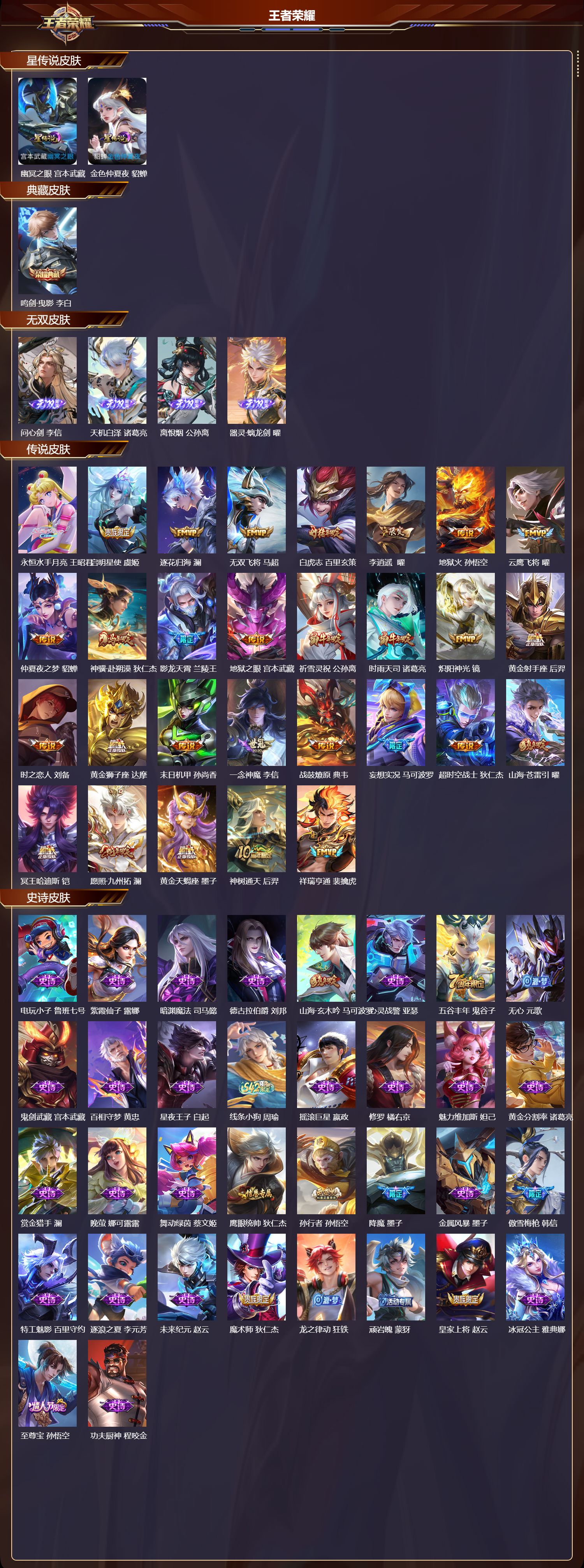 WZMK4321319王者荣耀账号详情图1