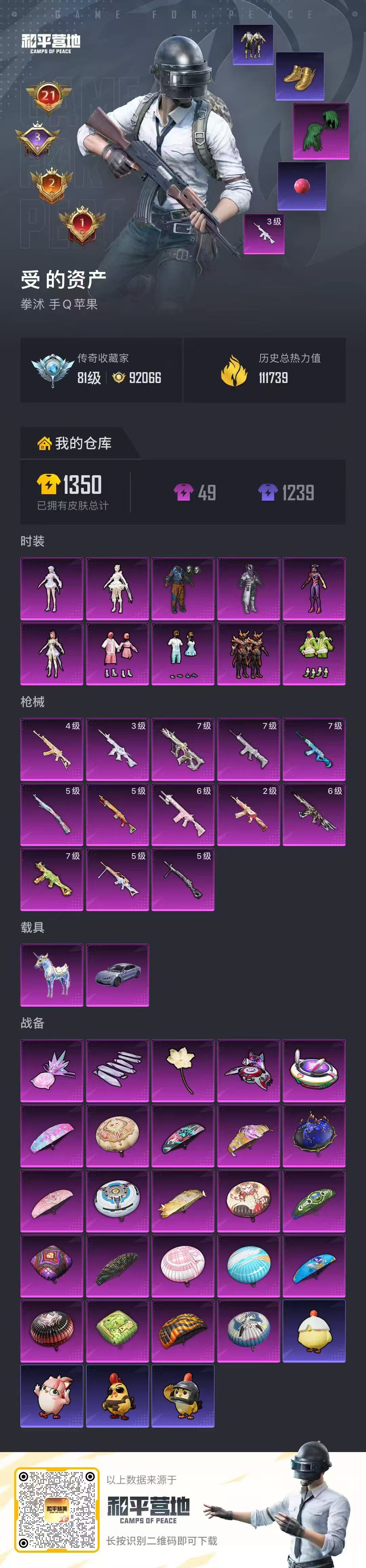 HPLX4183349和平精英账号详情图1