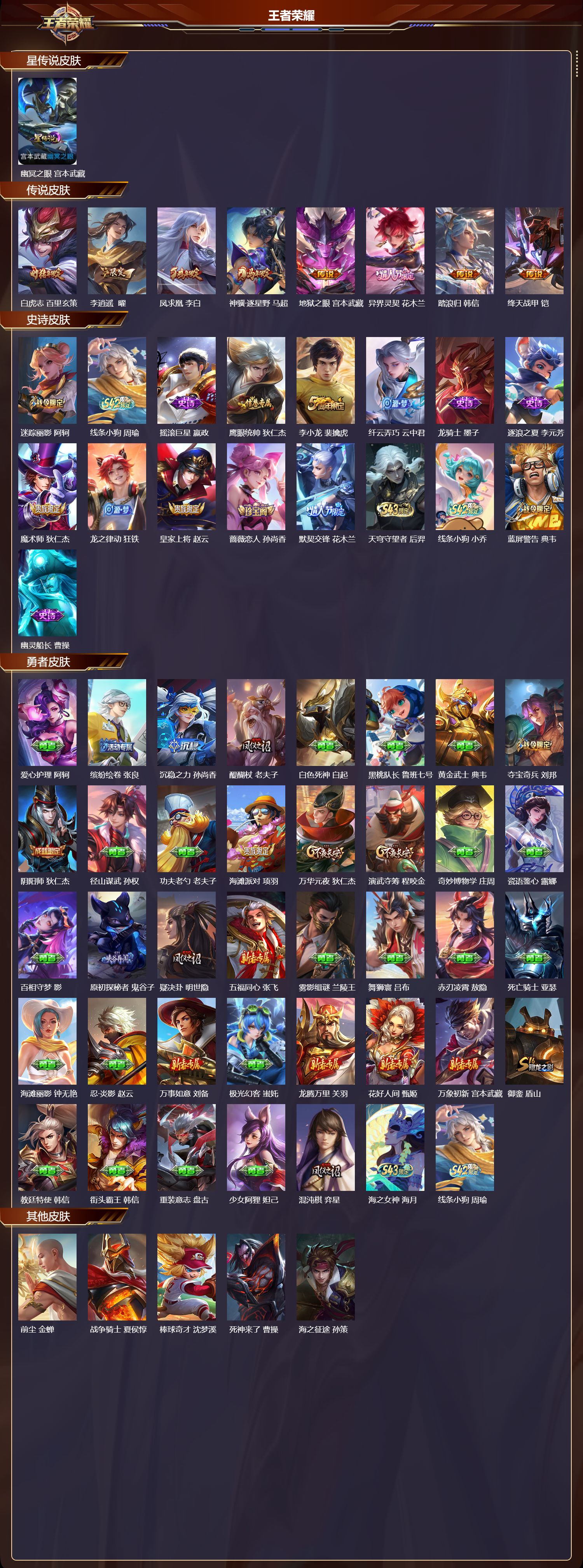 WZMK4321046王者荣耀账号详情图1