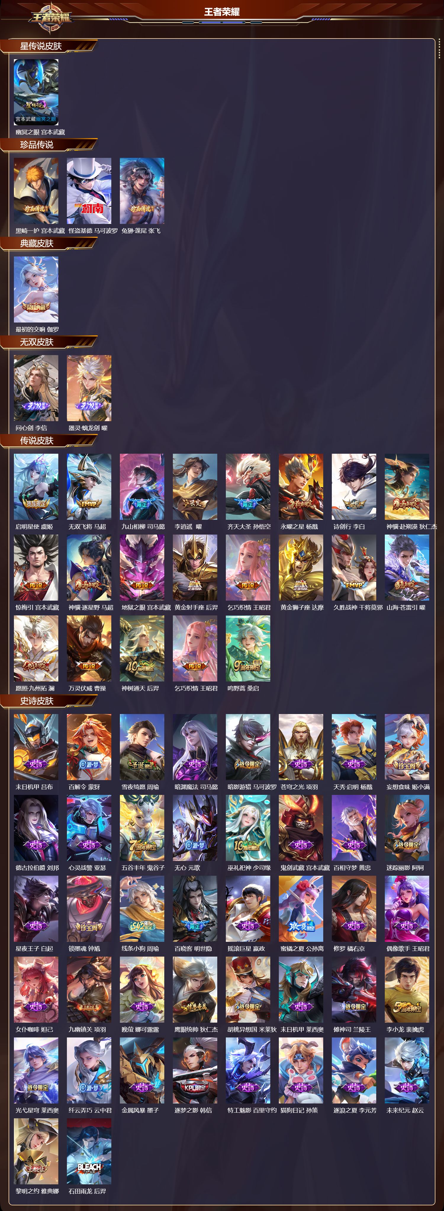 WZMK4321072王者荣耀账号详情图1