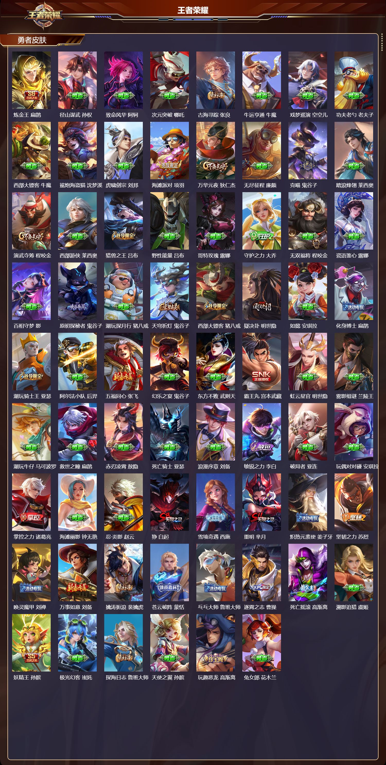 WZMK4321053王者荣耀账号详情图3