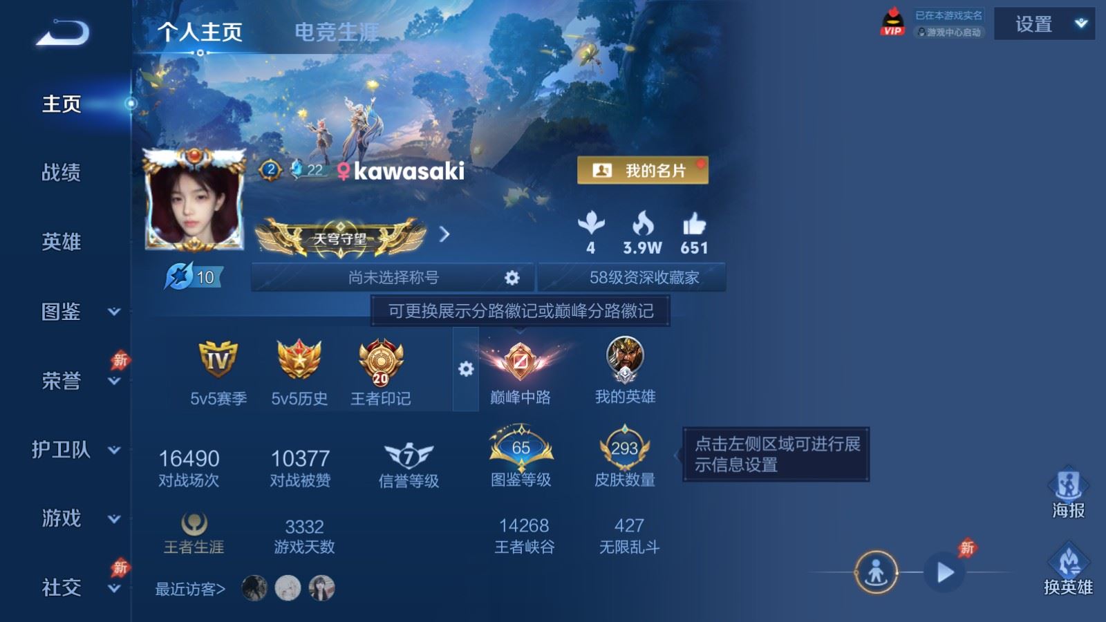 WZCMW4339107王者荣耀账号详情图1