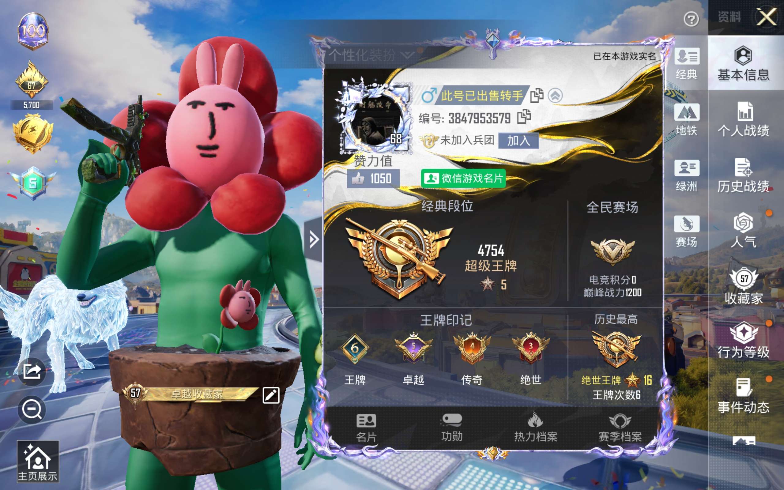 HPCMW4196054和平精英账号详情图3