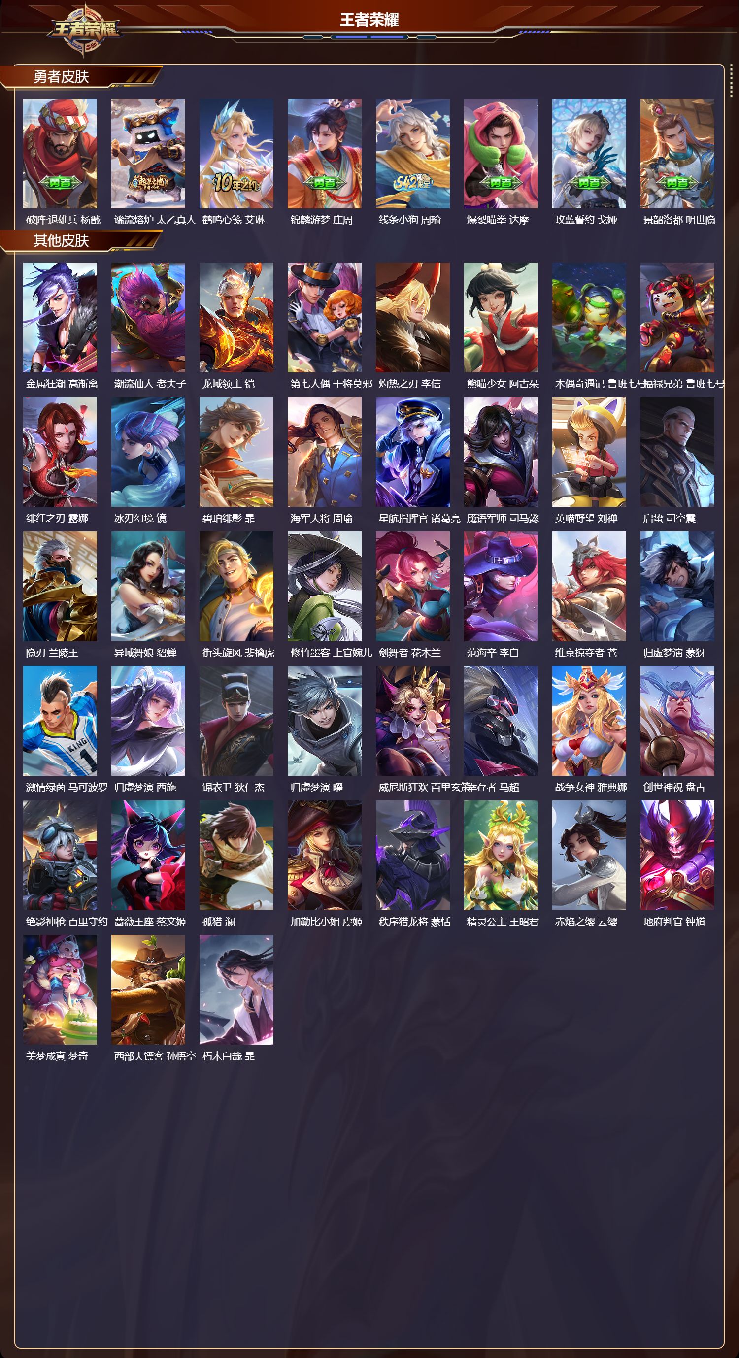 WZMK4322623王者荣耀账号详情图3