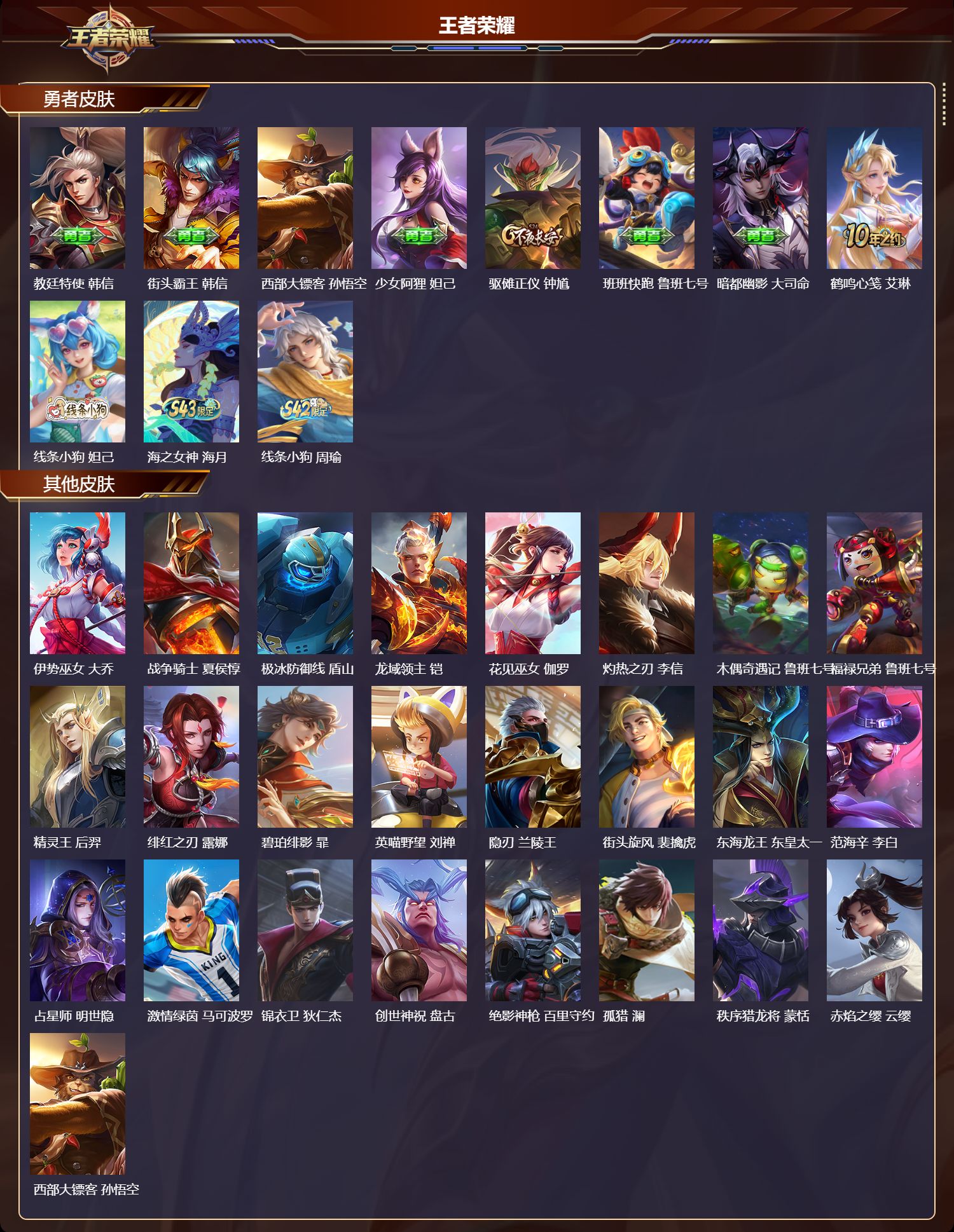 WZMK4322852王者荣耀账号详情图2