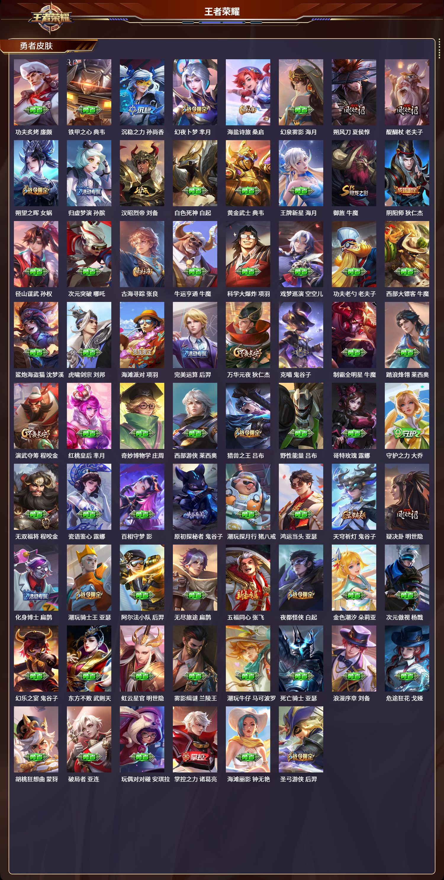 WZLX4322181王者荣耀账号详情图3