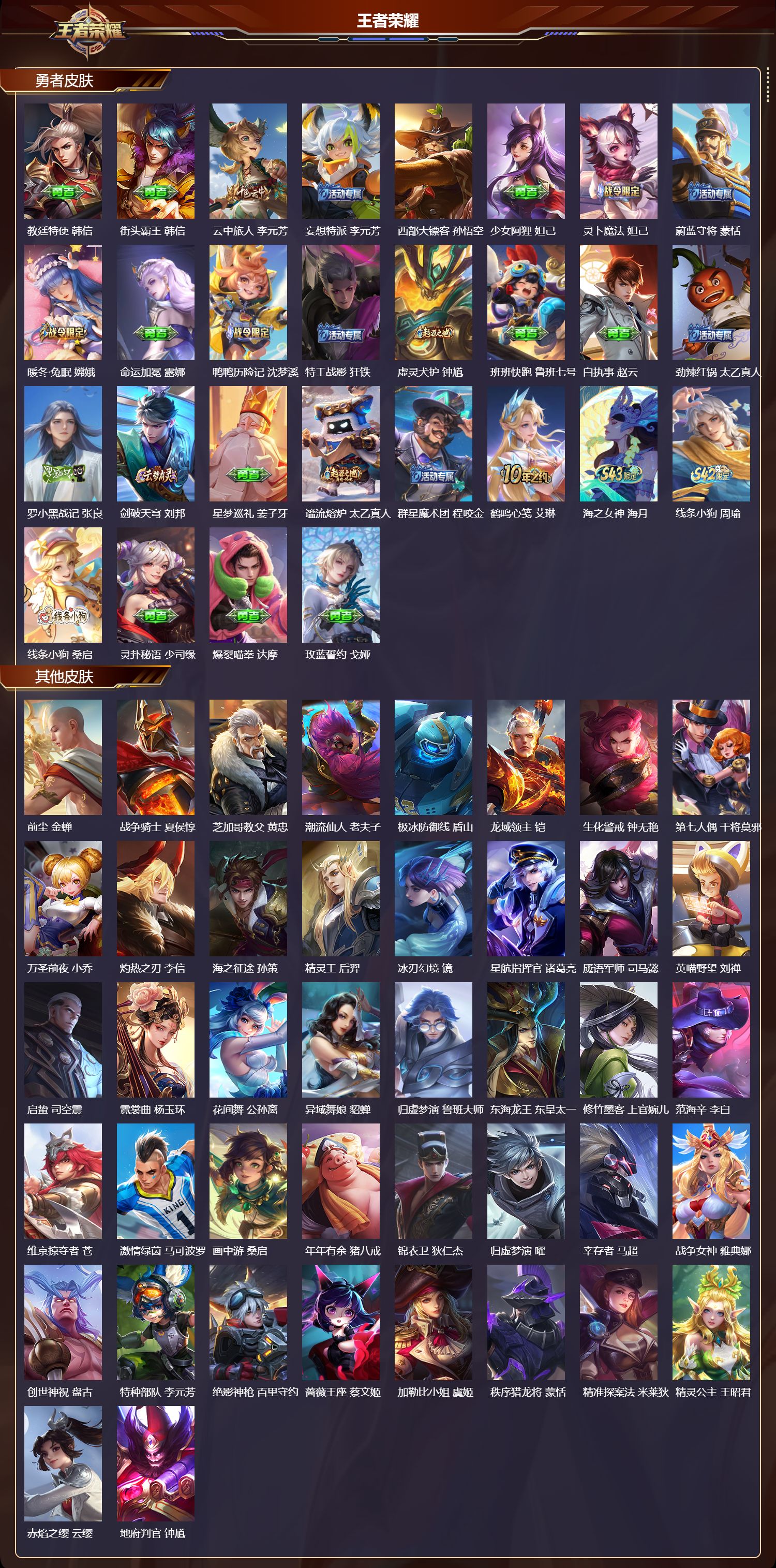 WZMK4322635王者荣耀账号详情图3