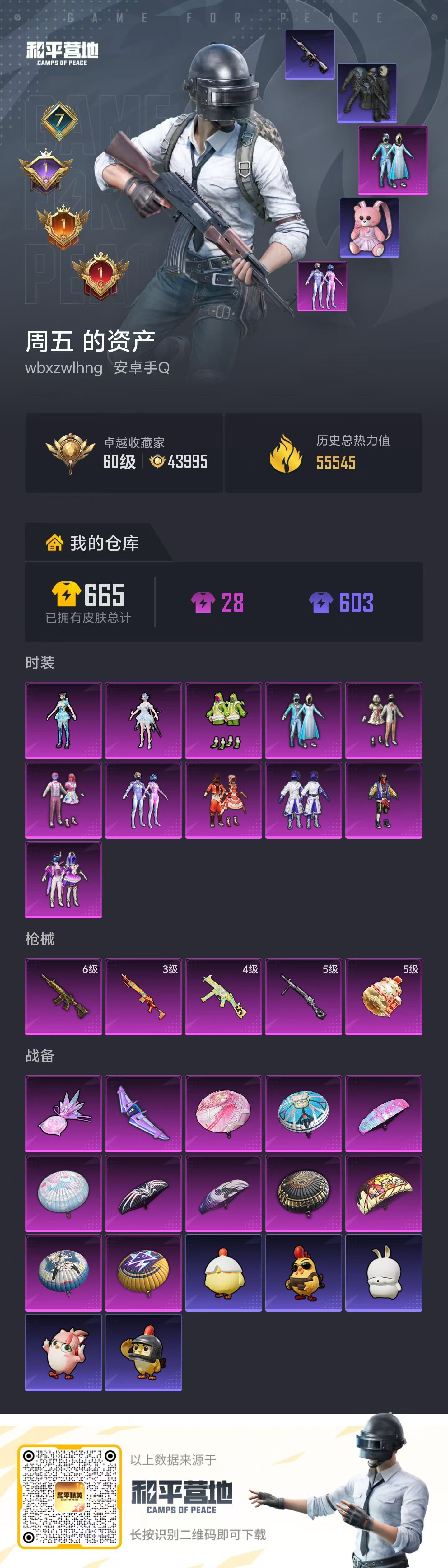 HPLX4185130和平精英账号详情图1