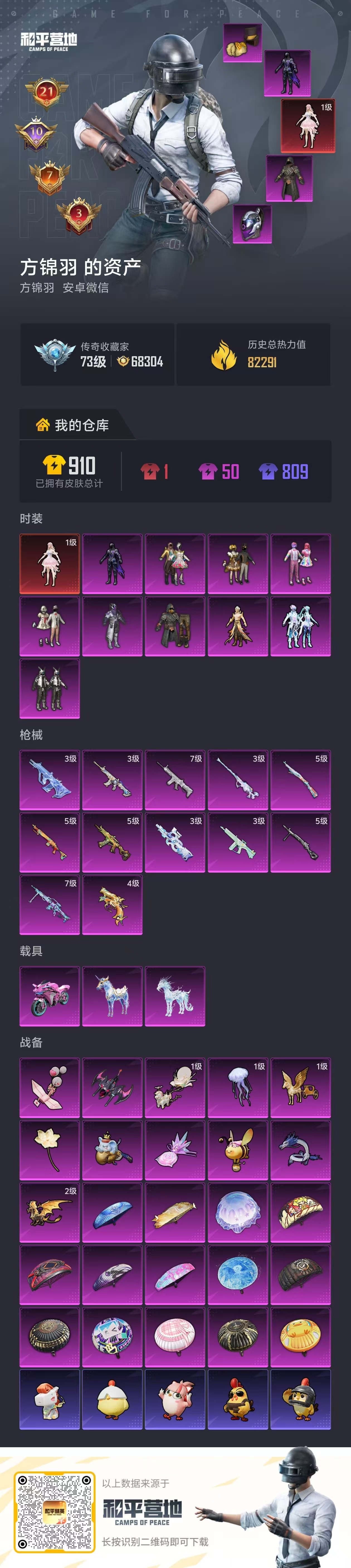 HPCMW4193417和平精英账号详情图1