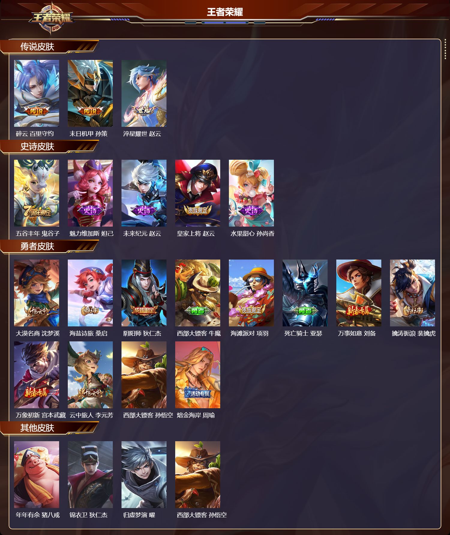 WZMK4322601王者荣耀账号详情图1