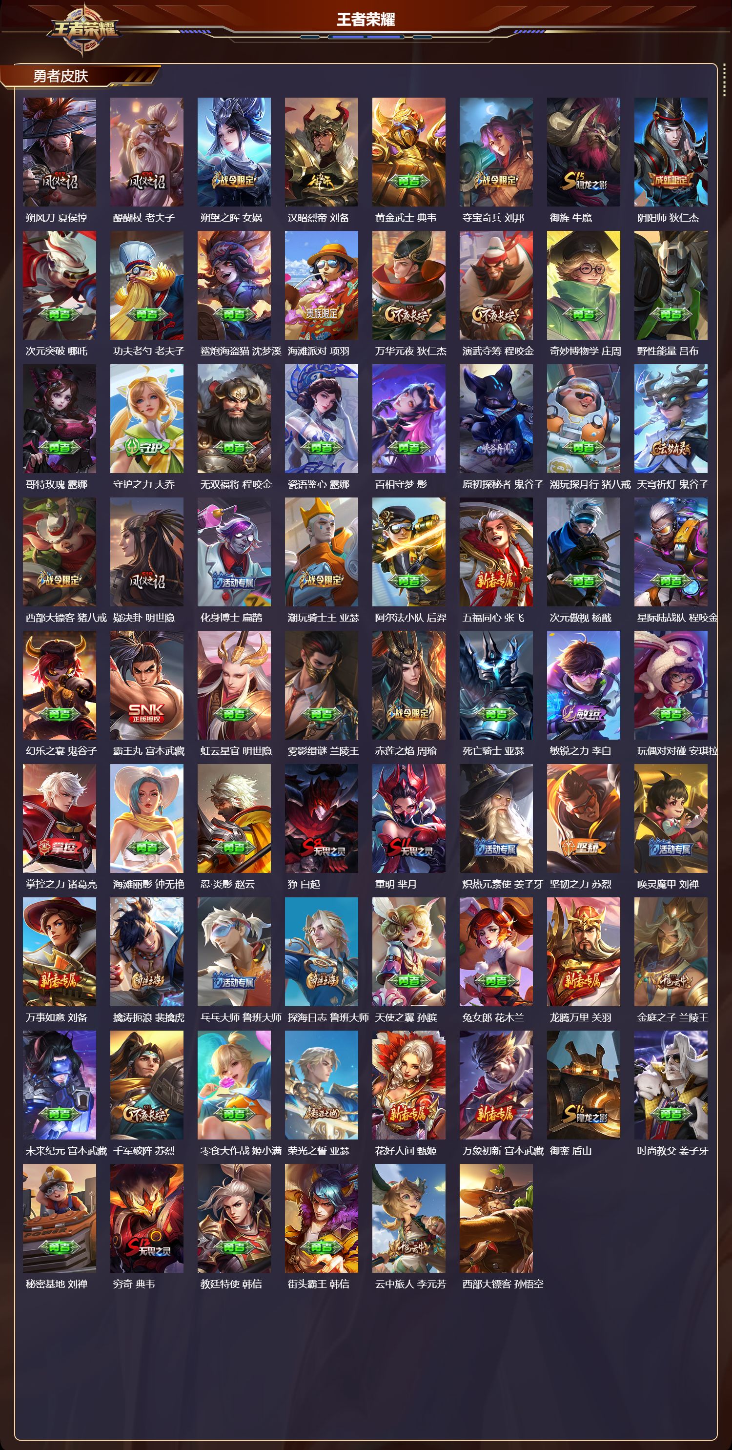 WZQM4325044王者荣耀账号详情图3