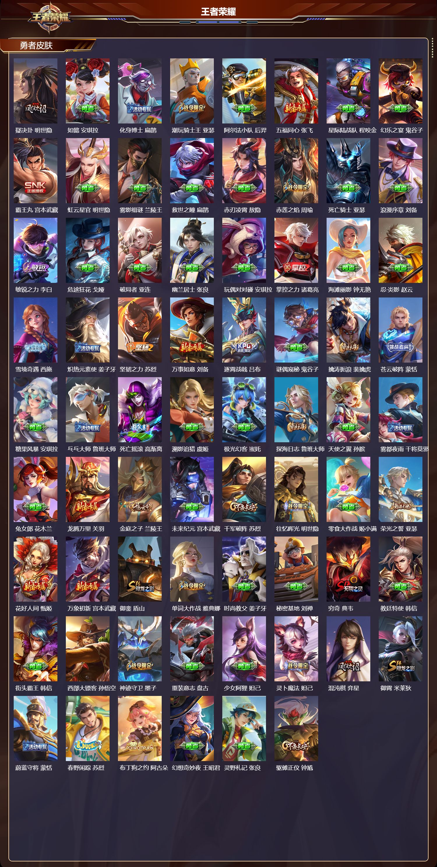 WZMK4324402王者荣耀账号详情图4