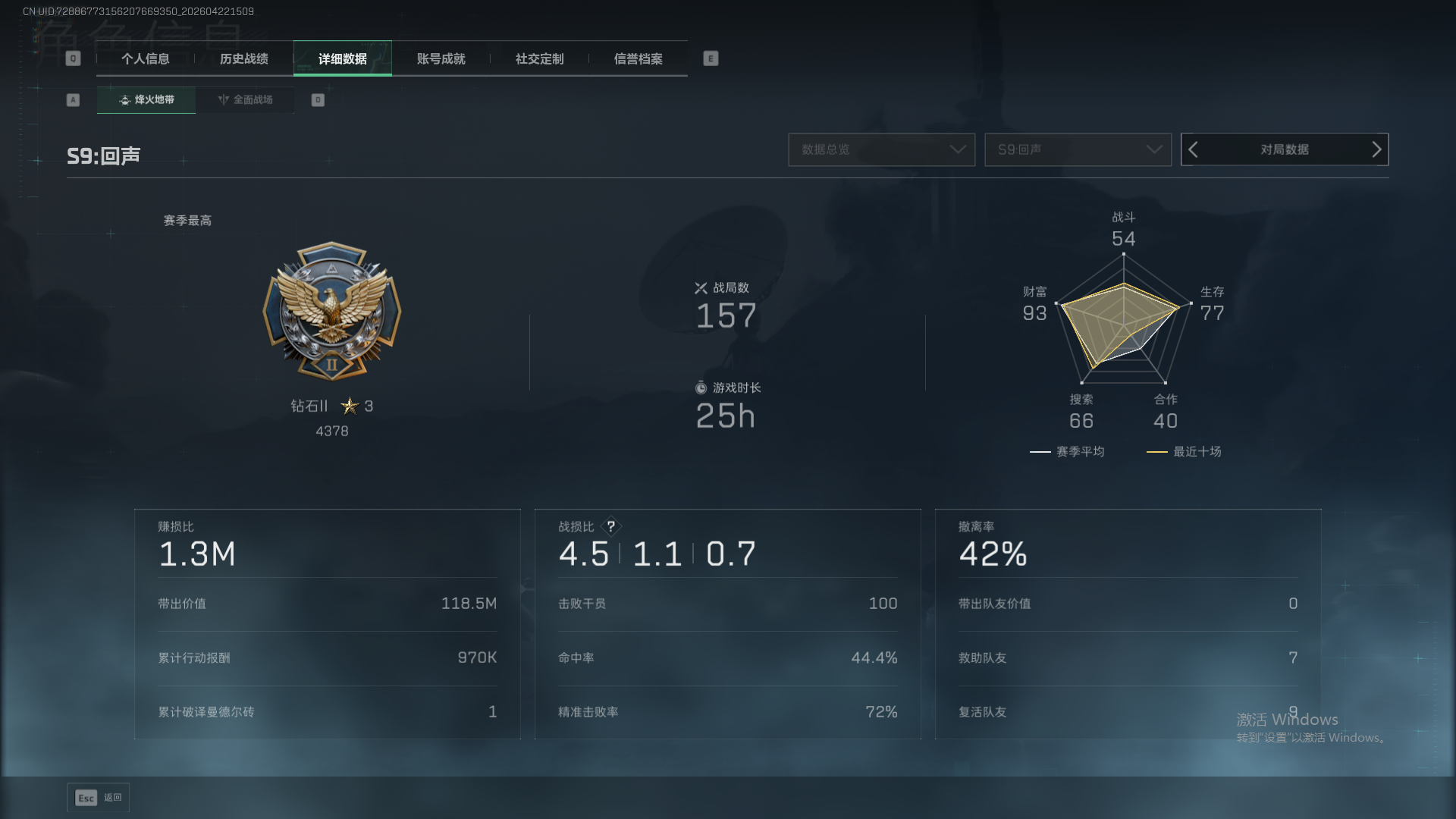 SJZQM4110346三角洲行动账号详情图4