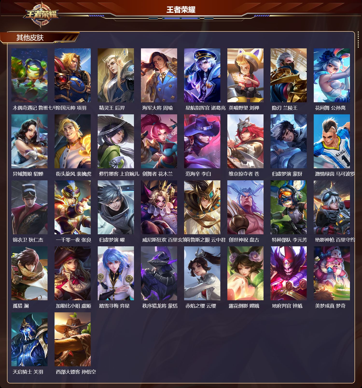 WZMK4323030王者荣耀账号详情图3