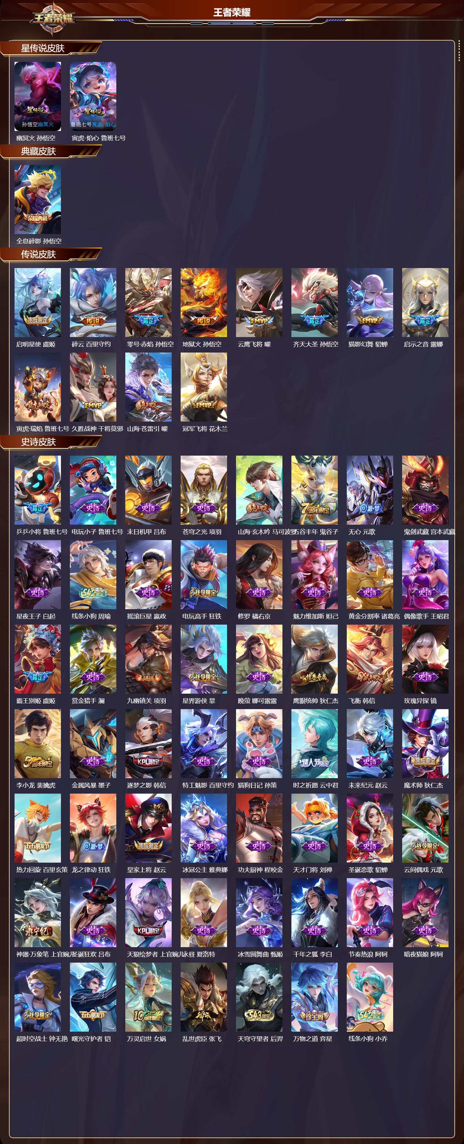 WZQM4325047王者荣耀账号详情图2