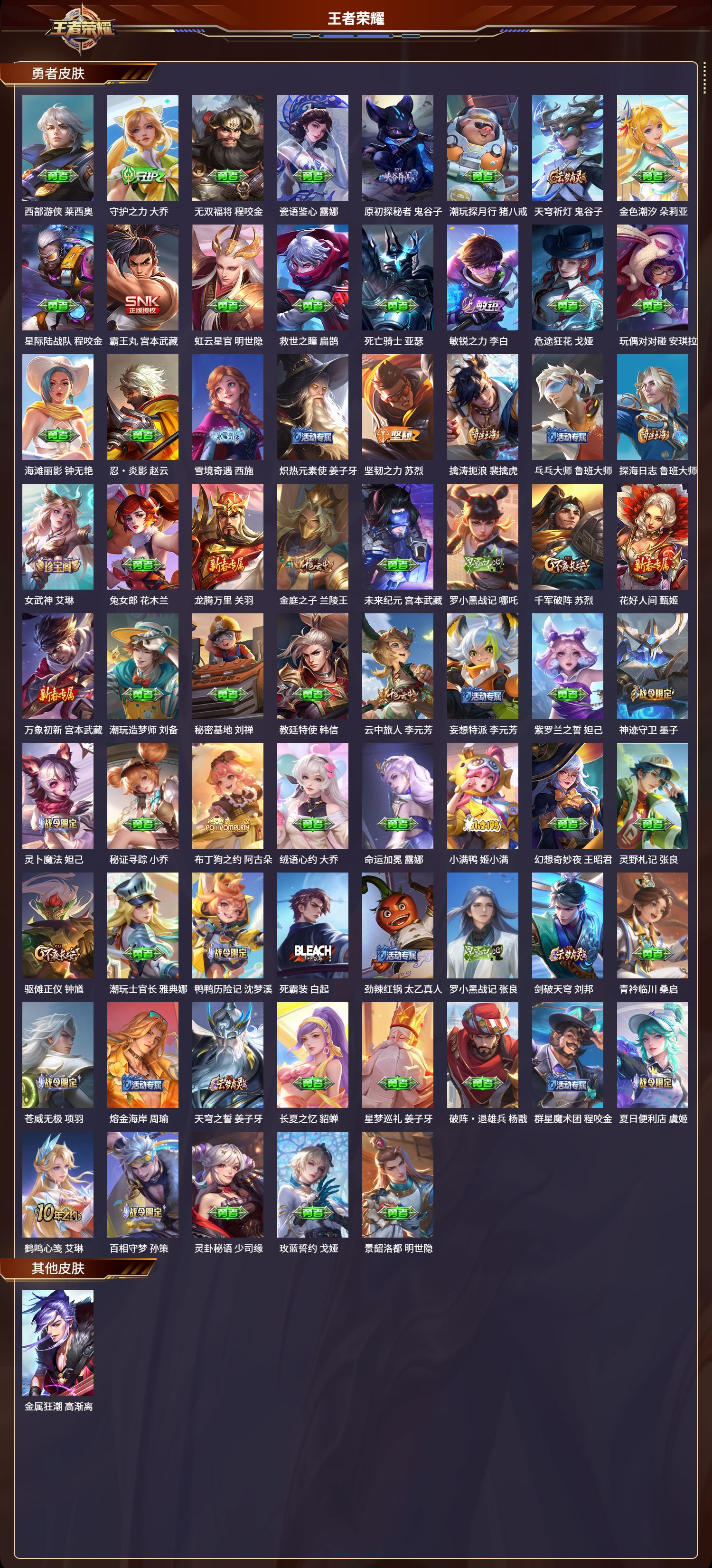 WZLX4327262王者荣耀账号详情图11