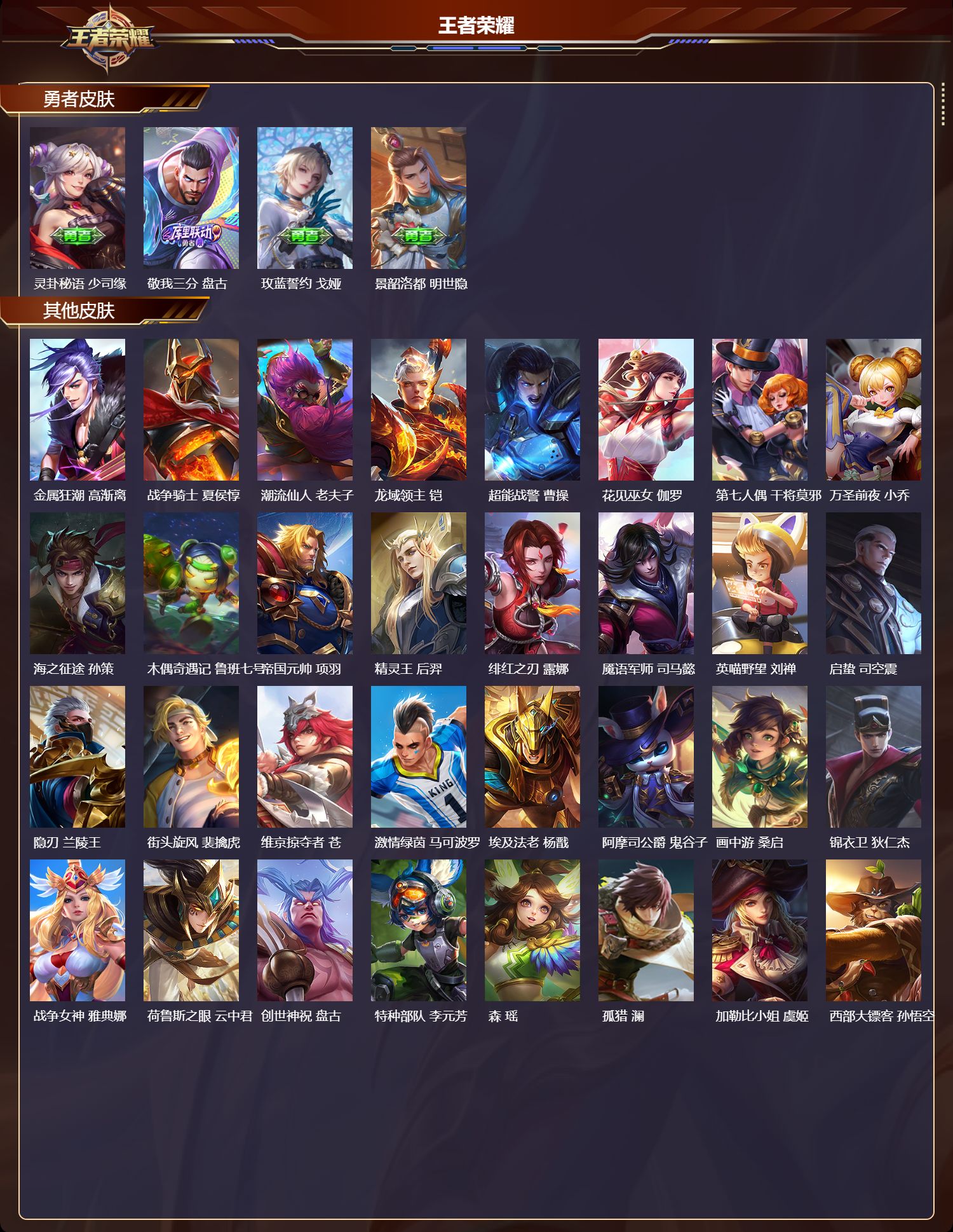 WZMK4325000王者荣耀账号详情图3