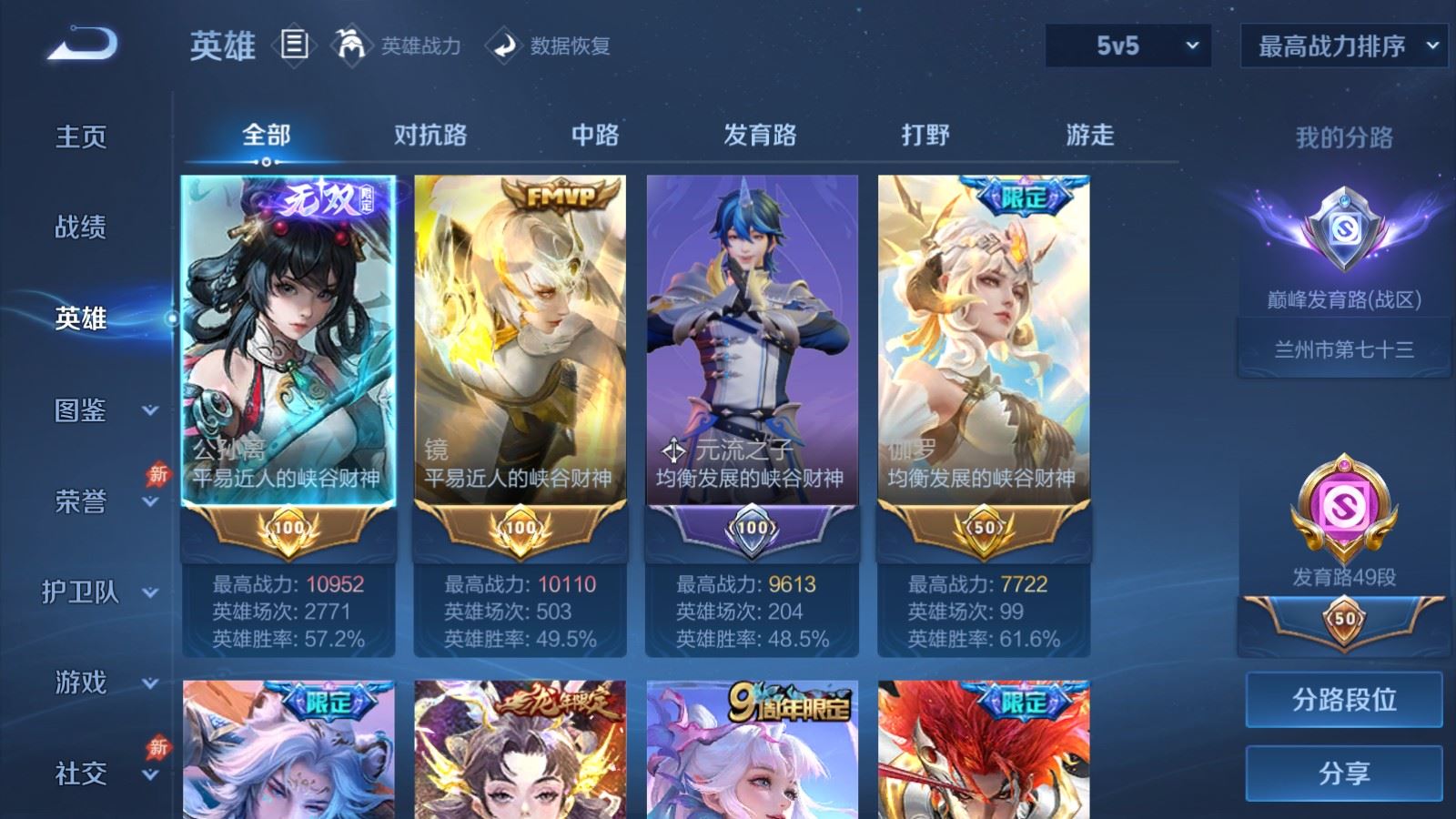 WZCMW4346042王者荣耀账号详情图2