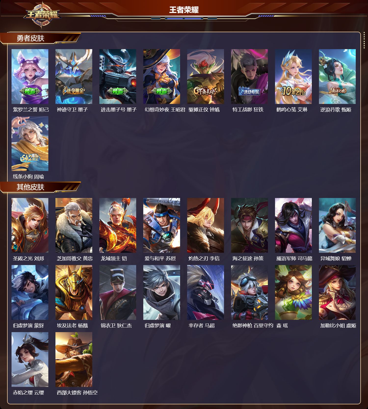 WZMK4328048王者荣耀账号详情图2