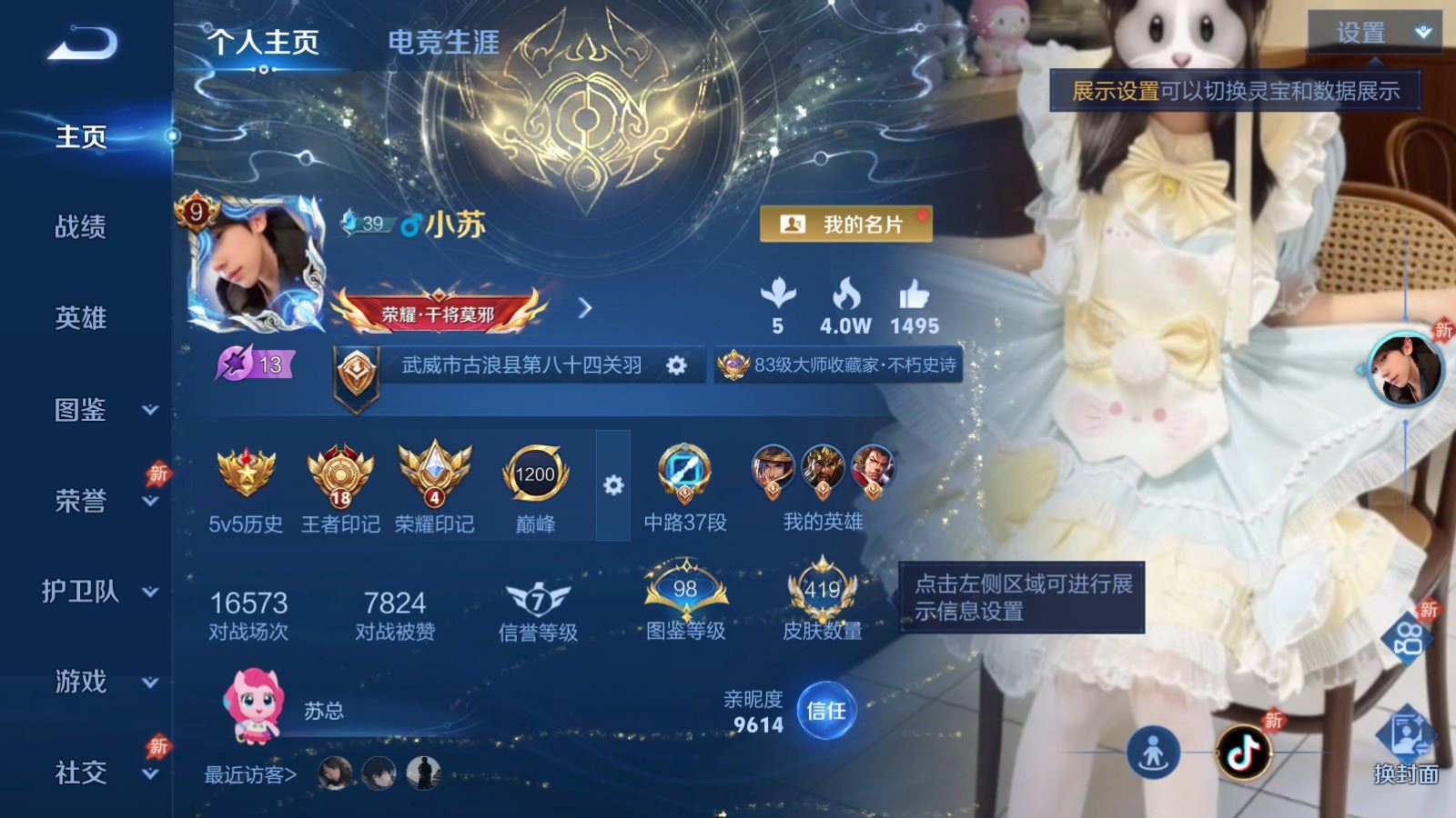 WZCMW4353956王者荣耀账号详情图1