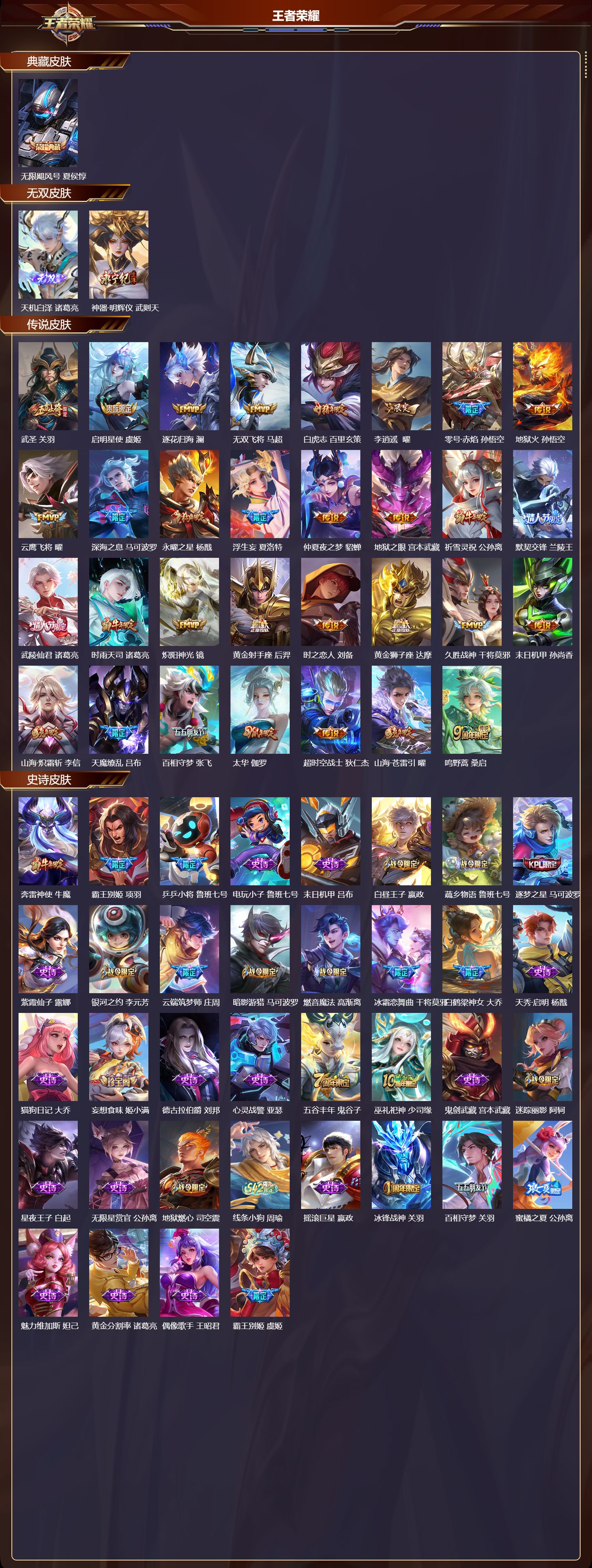 WZLX4332407王者荣耀账号详情图1