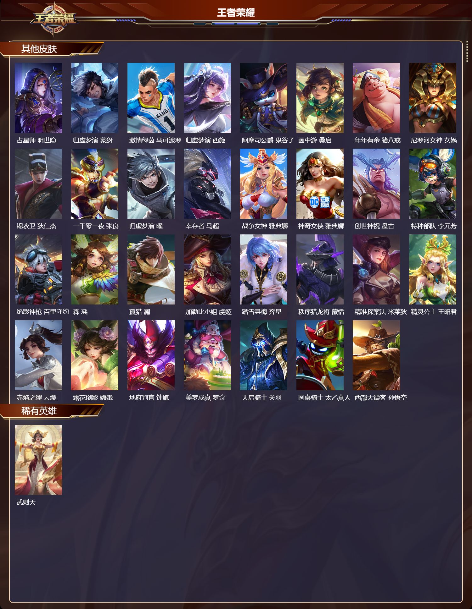 WZLX4332407王者荣耀账号详情图6