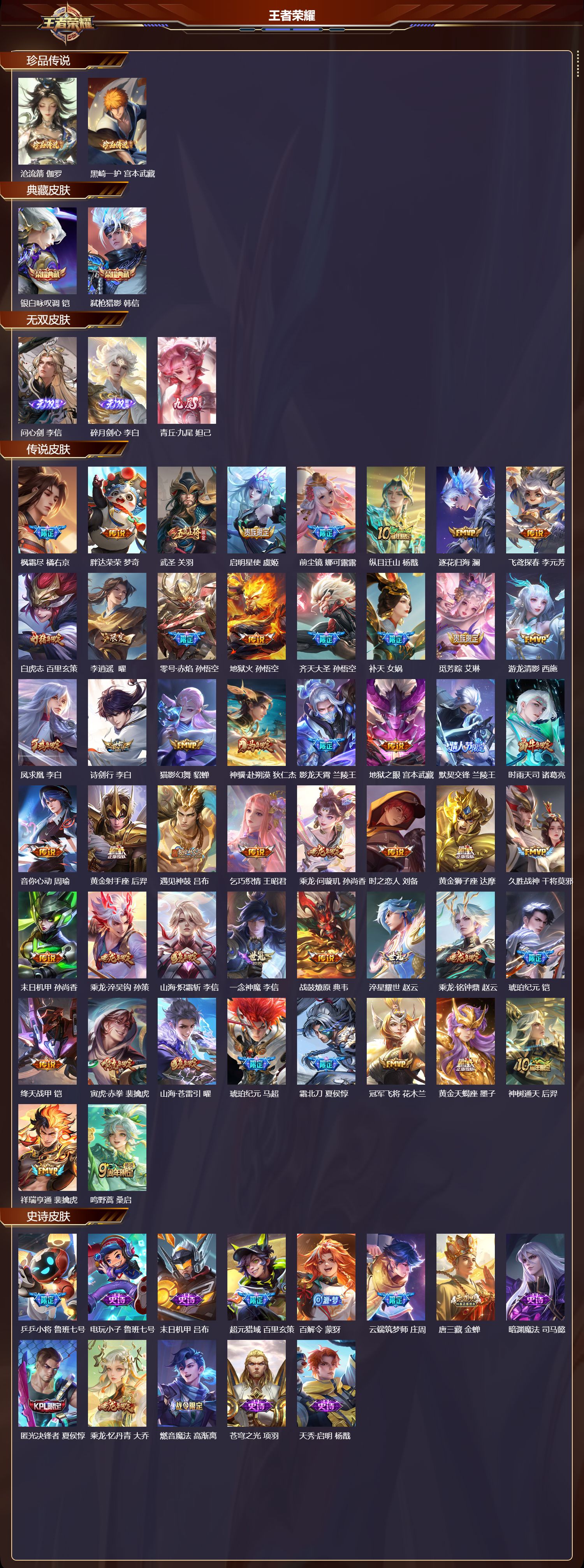 WZLX4332403王者荣耀账号详情图14