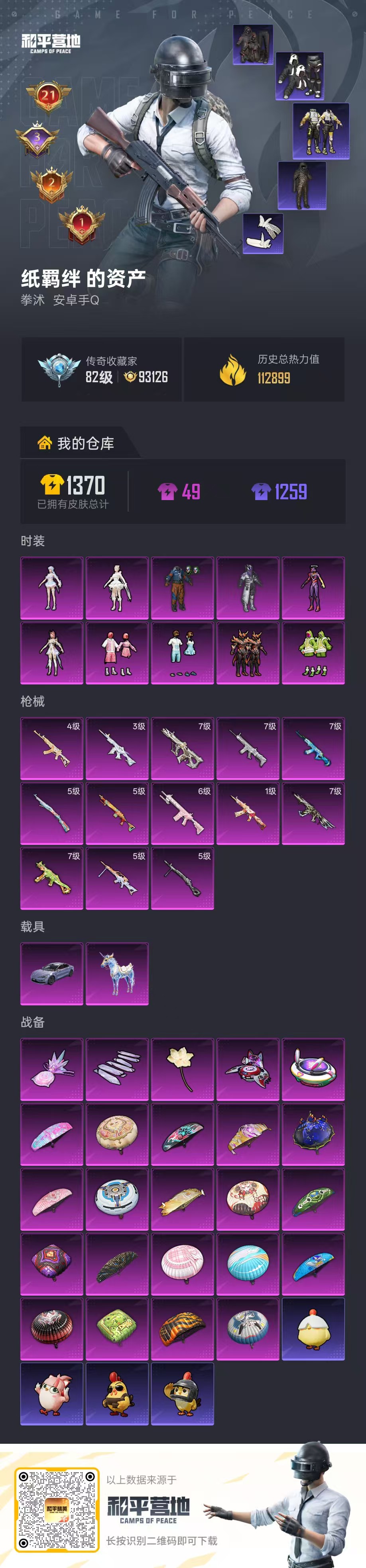 HPLX4192378和平精英账号详情图1