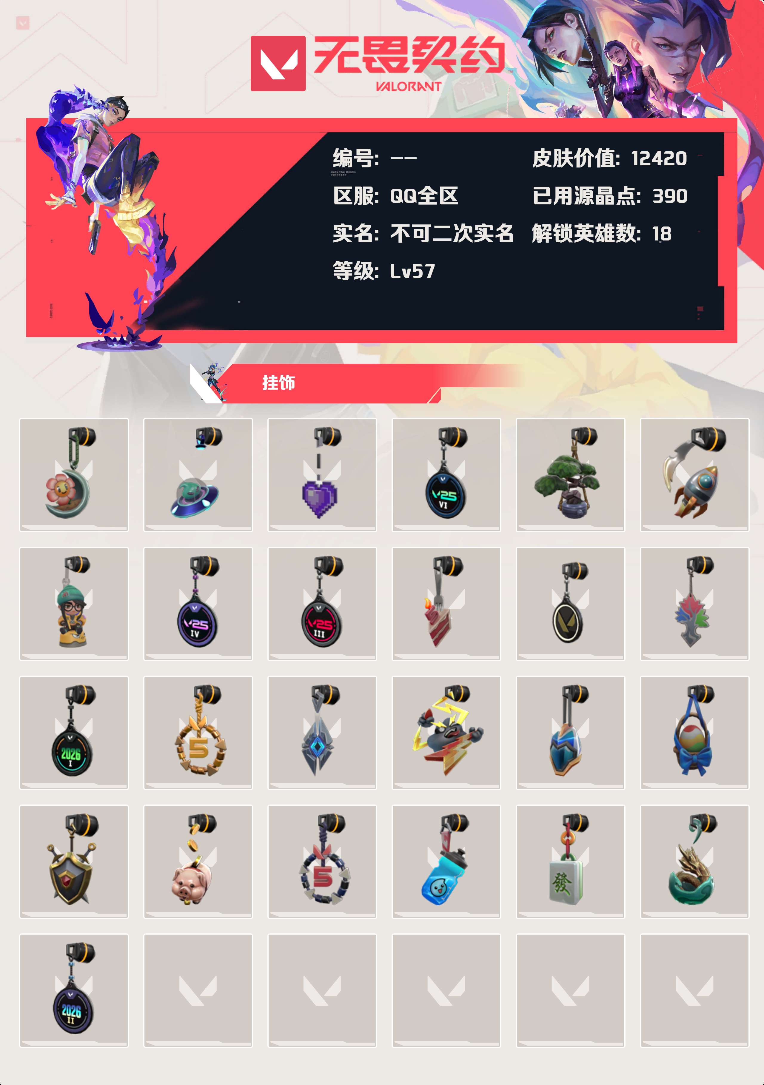 WWQLX436313无畏契约账号详情图2