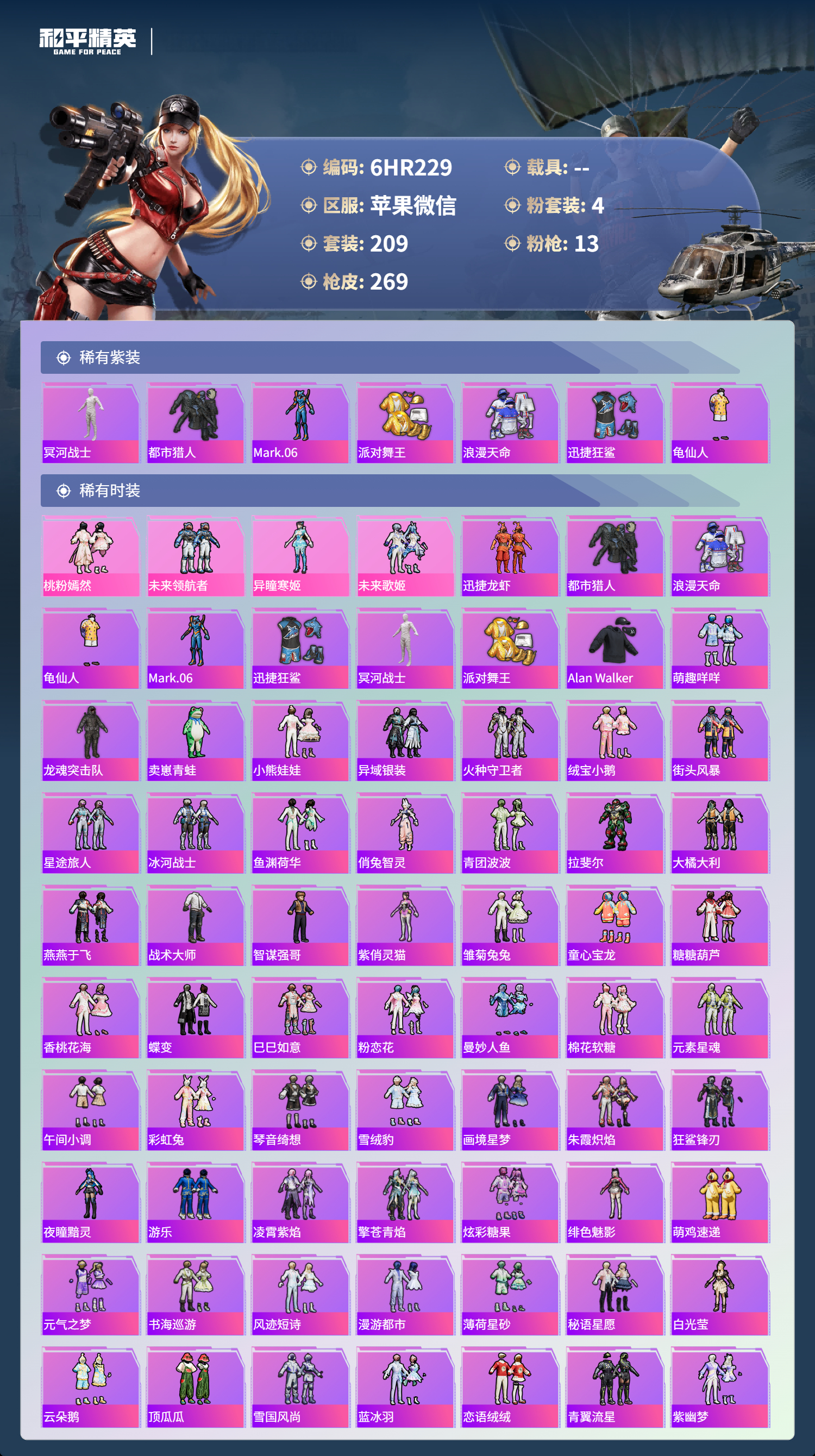 HPCMW4172519和平精英账号详情图1