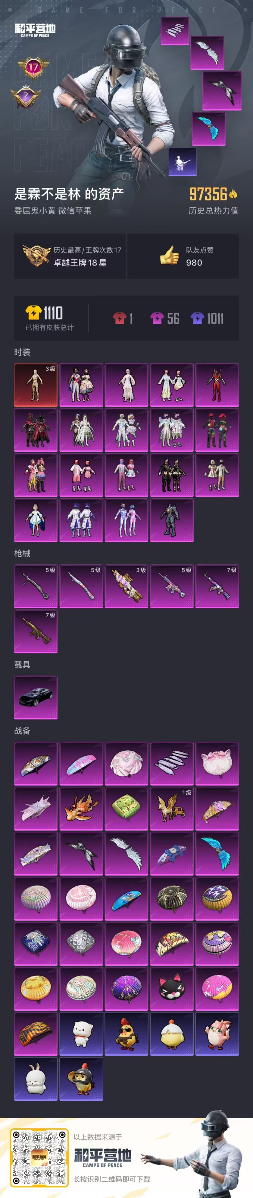 HPCMW4166201和平精英账号详情图1