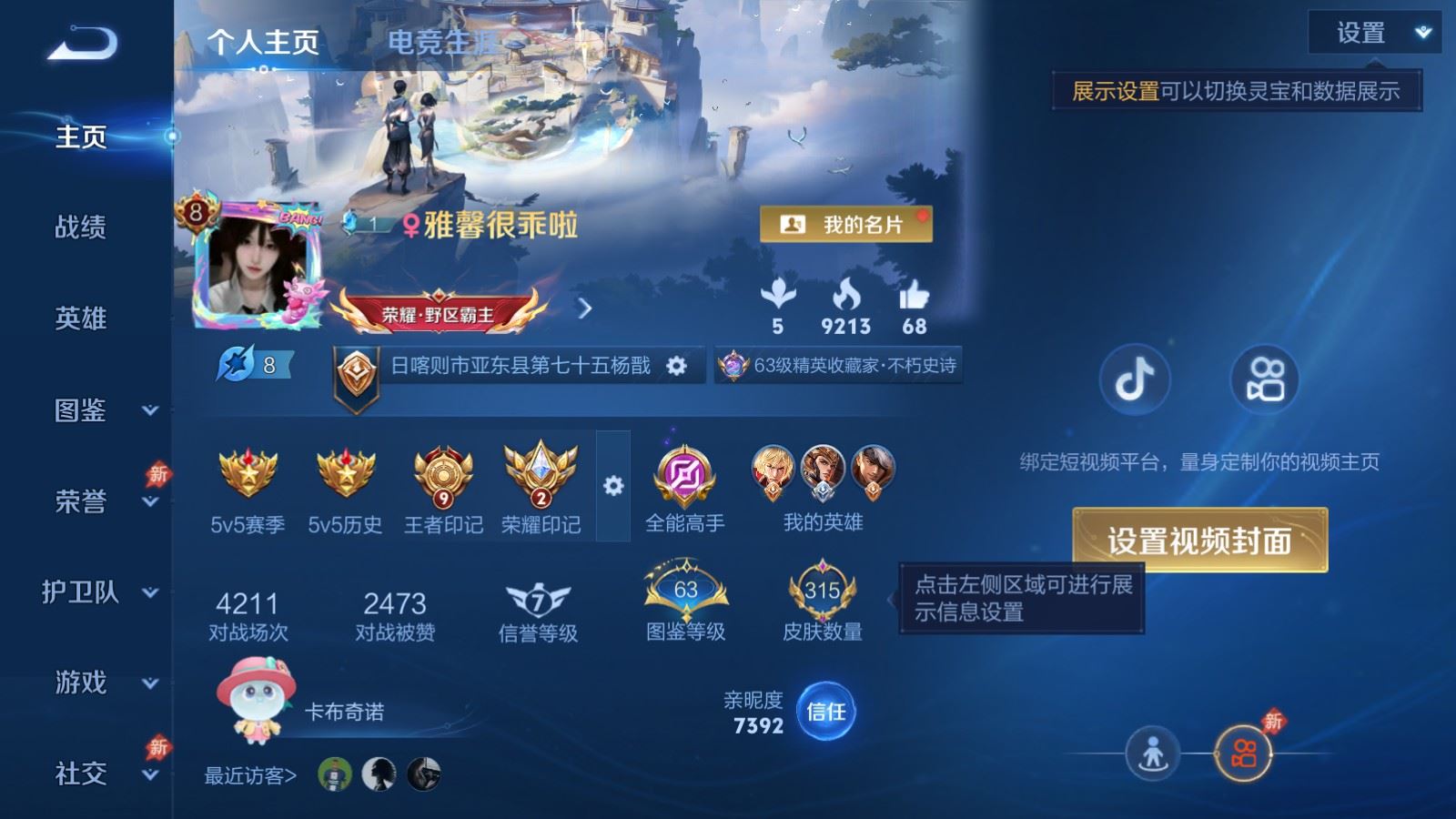 WZCMW4303518王者荣耀账号详情图1